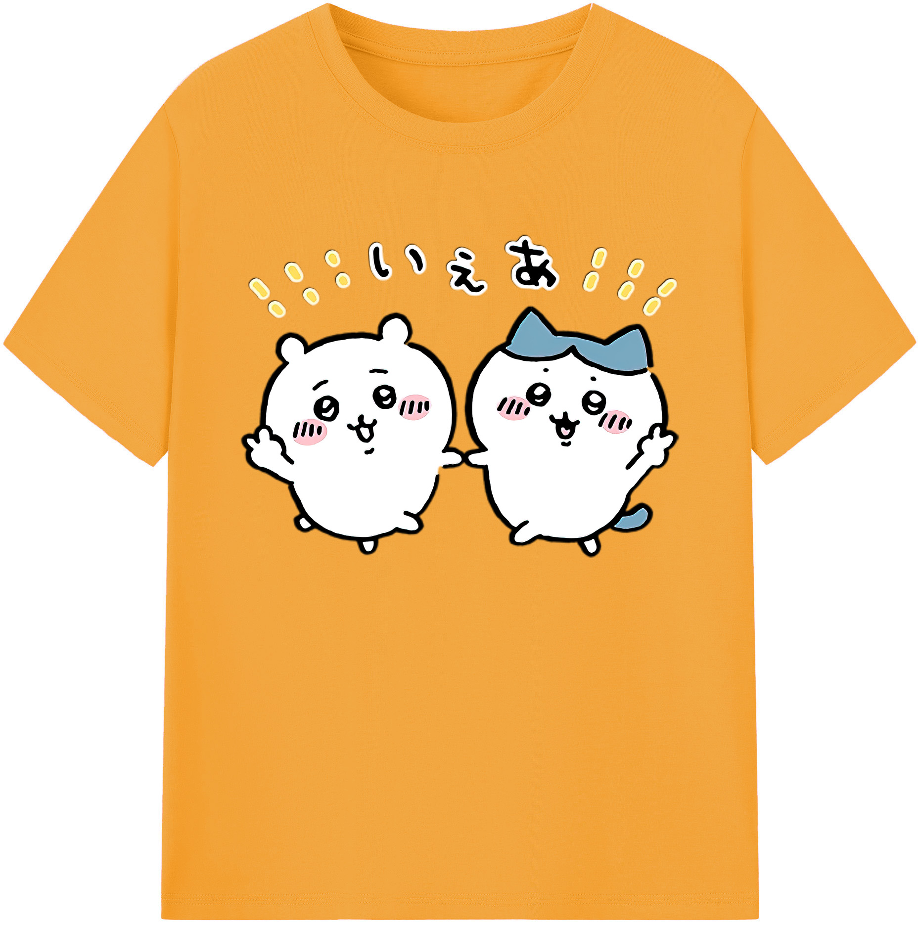 （画像用） ちいかわ ハチワレ Chii-kawa hachiware 綿100％ メンズ半袖Tシャツ｜肌触りやわらか＆通気性