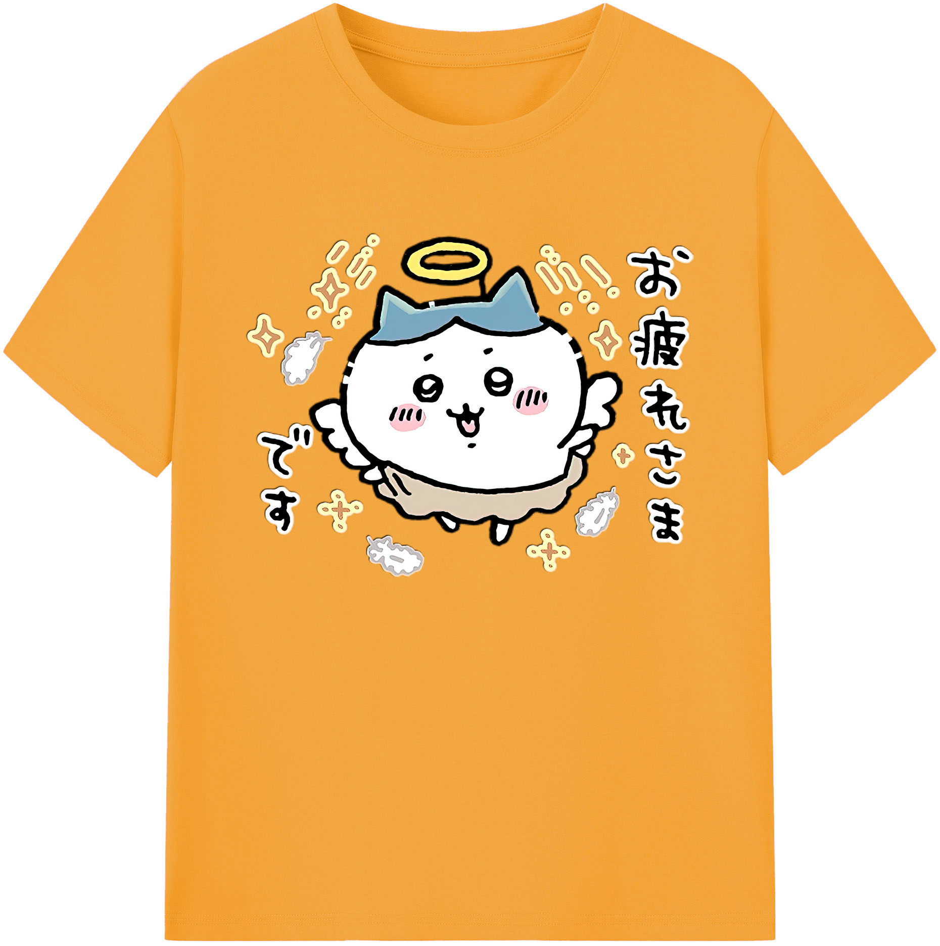 （画像用） ちいかわ ハチワレ Chii-kawa hachiware 綿100％ メンズ半袖Tシャツ｜肌触りやわらか＆通気性