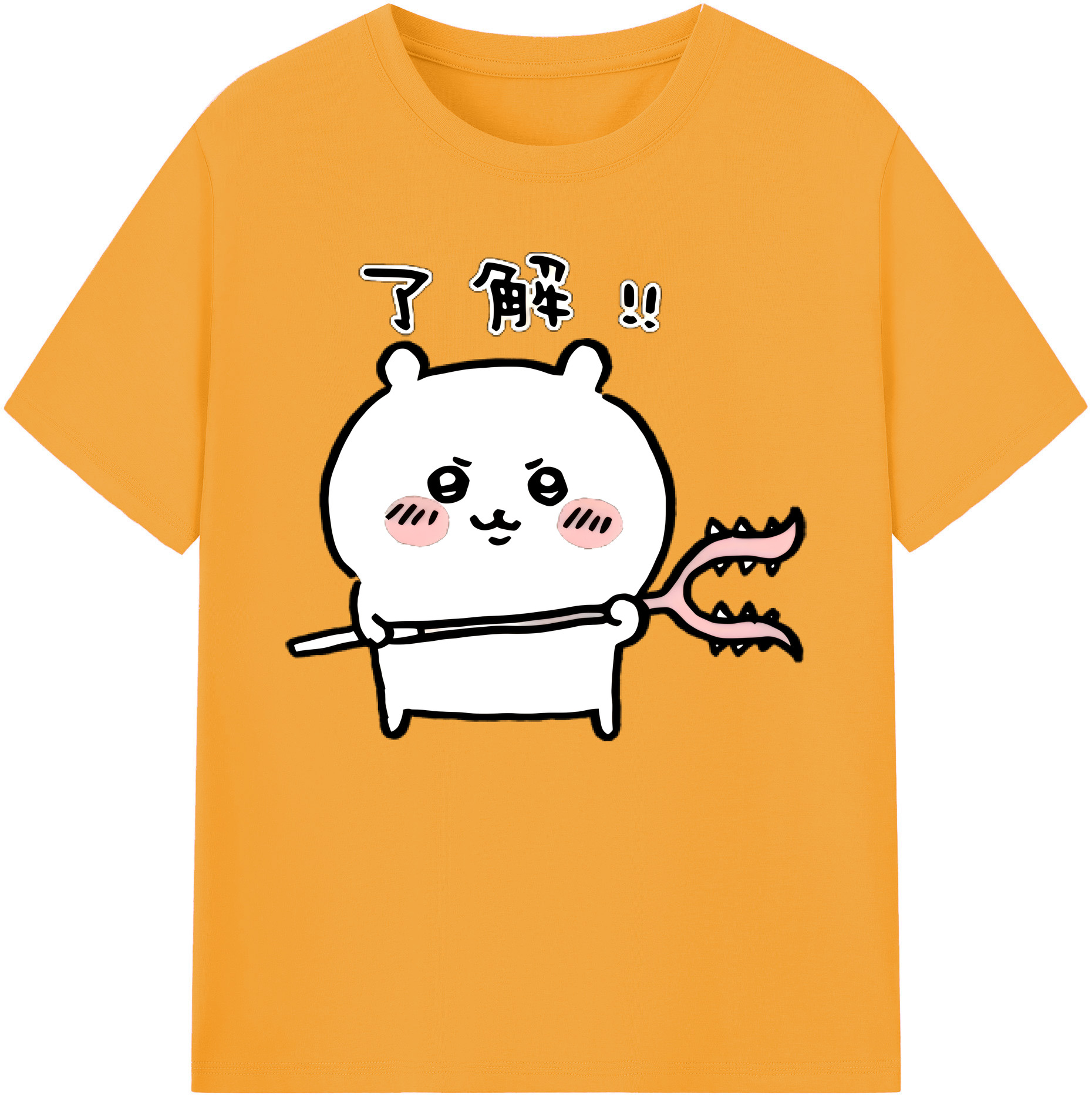 （画像用） ちいかわ ちいかわ Chii-kawa chiikawa 綿100％ メンズ半袖Tシャツ｜肌触りやわらか＆通気性