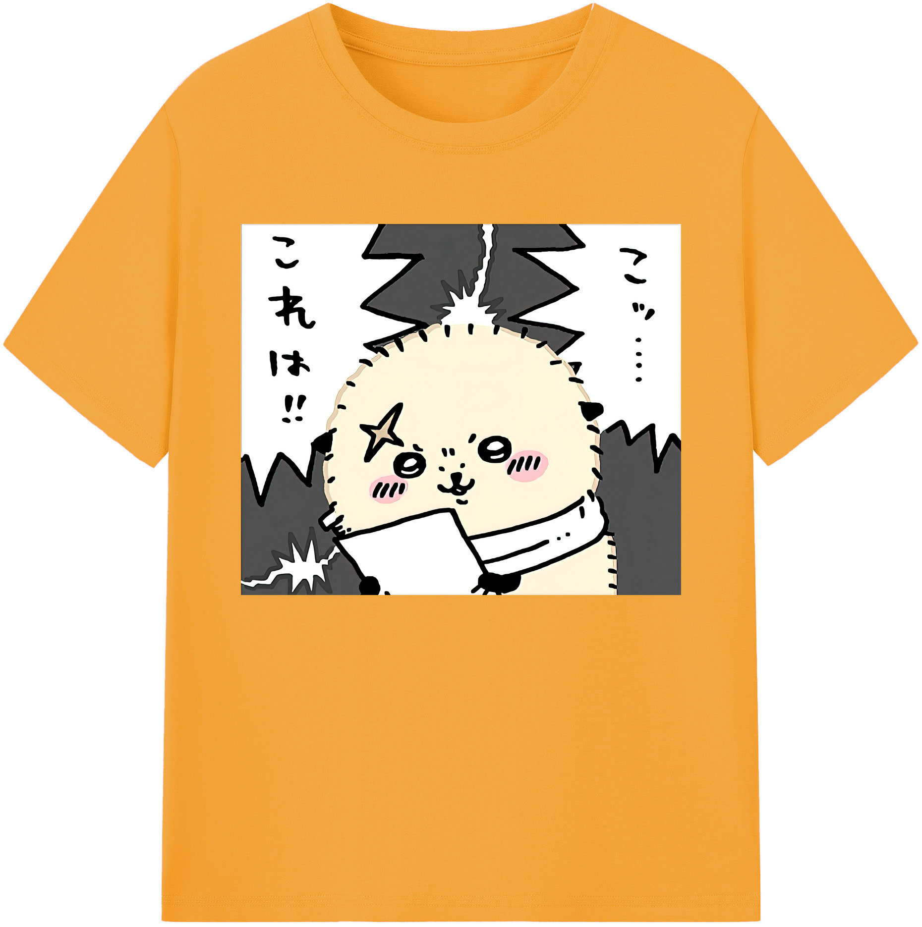 （画像用） ちいかわ ラッコ Chii-kawa Sea otter 綿100％ メンズ半袖Tシャツ｜肌触りやわらか＆通気性