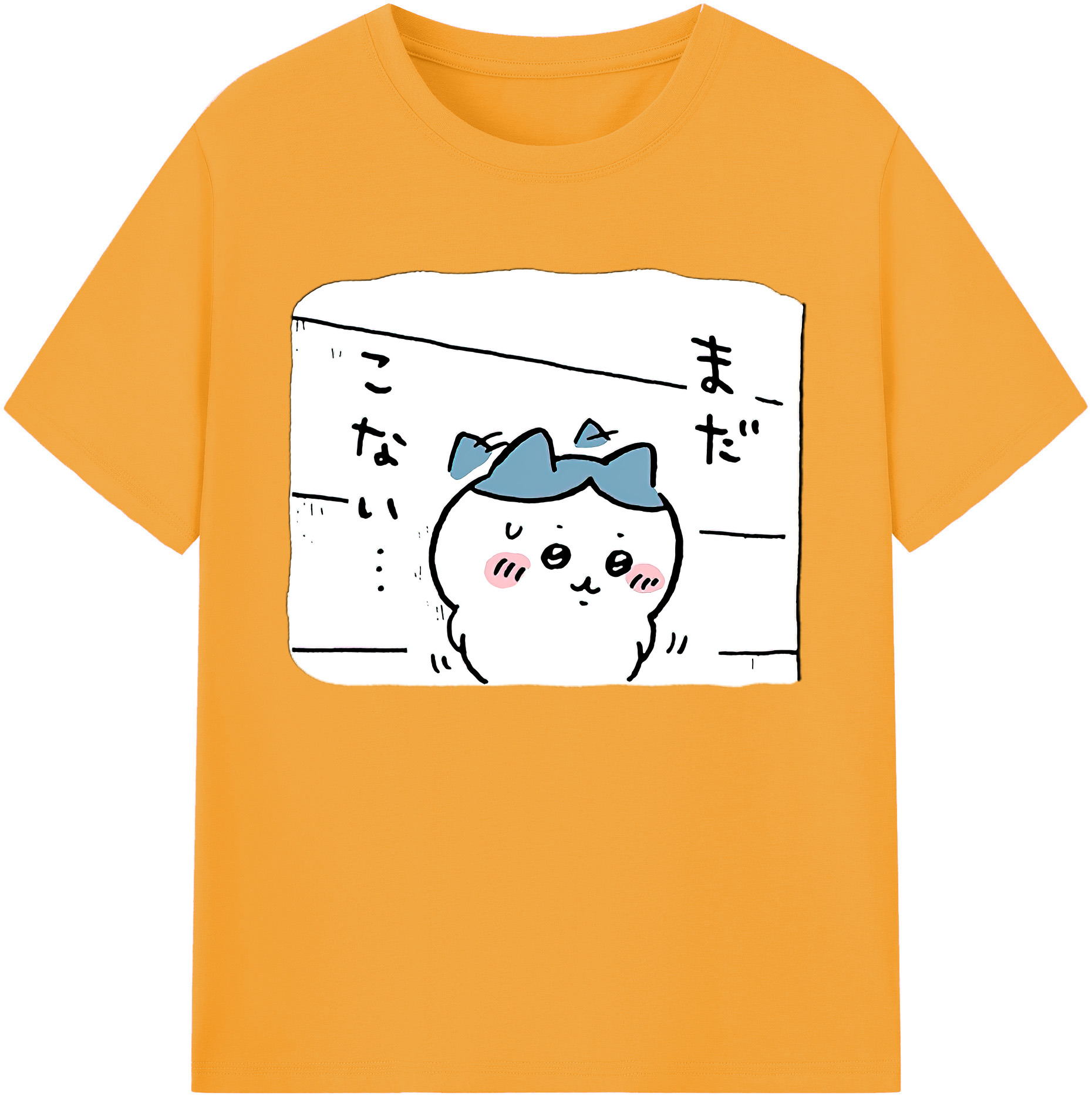 （画像用） ちいかわ ハチワレ Chii-kawa hachiware 綿100％ メンズ半袖Tシャツ｜肌触りやわらか＆通気性