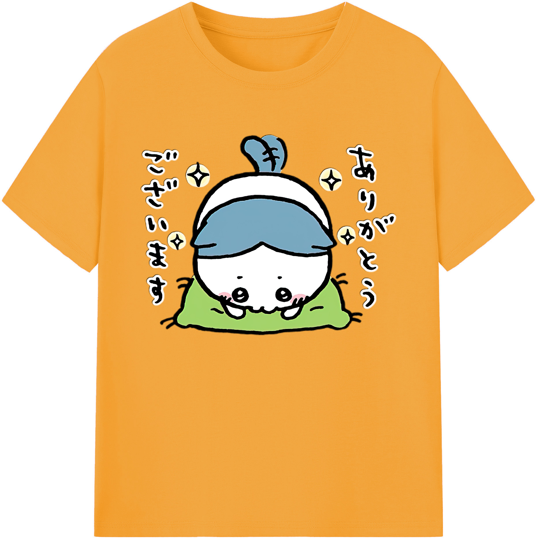 （画像用） ちいかわ ハチワレ Chii-kawa hachiware 綿100％ メンズ半袖Tシャツ｜肌触りやわらか＆通気性