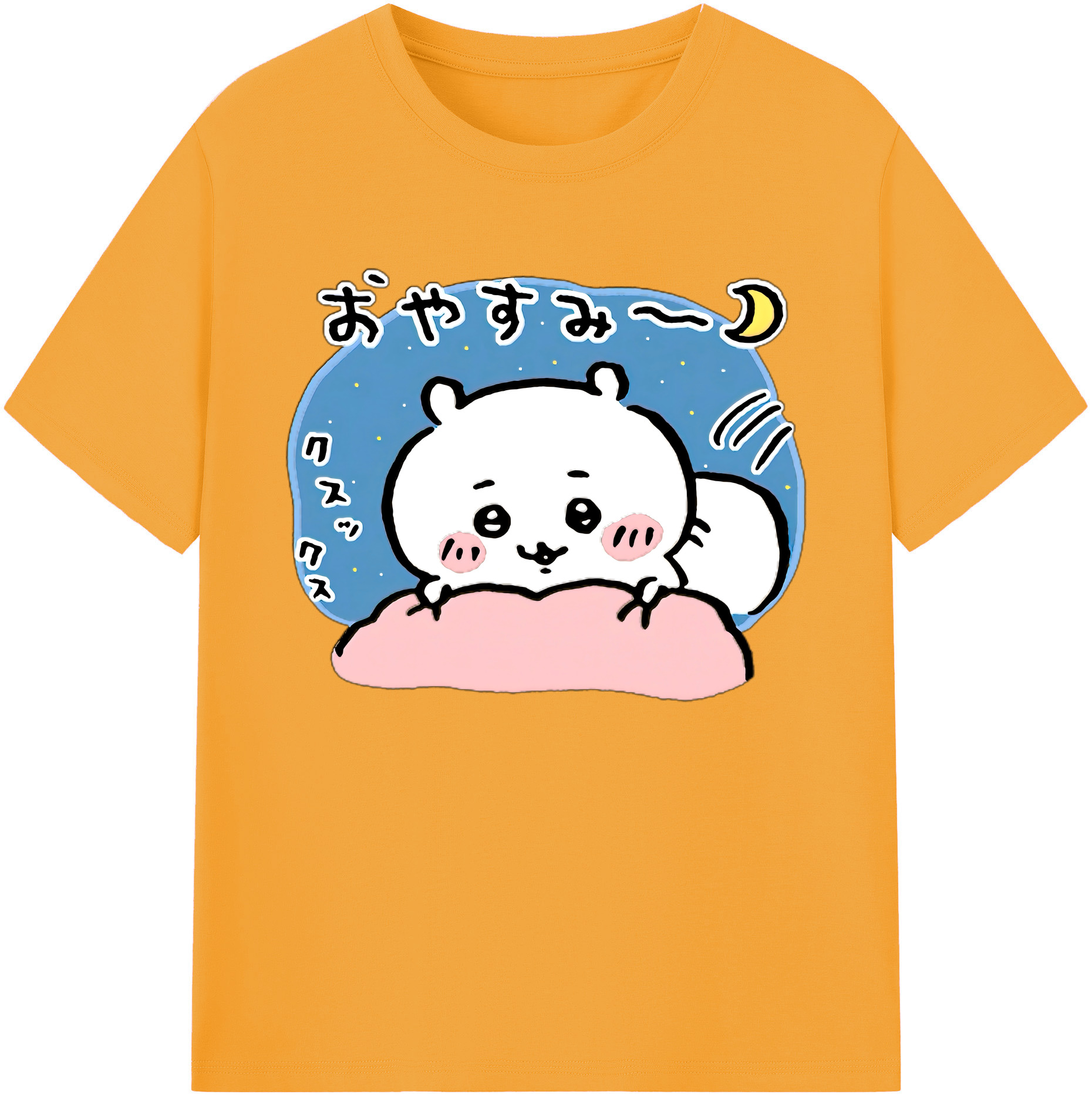 （画像用） ちいかわ ちいかわ Chii-kawa chiikawa 綿100％ メンズ半袖Tシャツ｜肌触りやわらか＆通気性