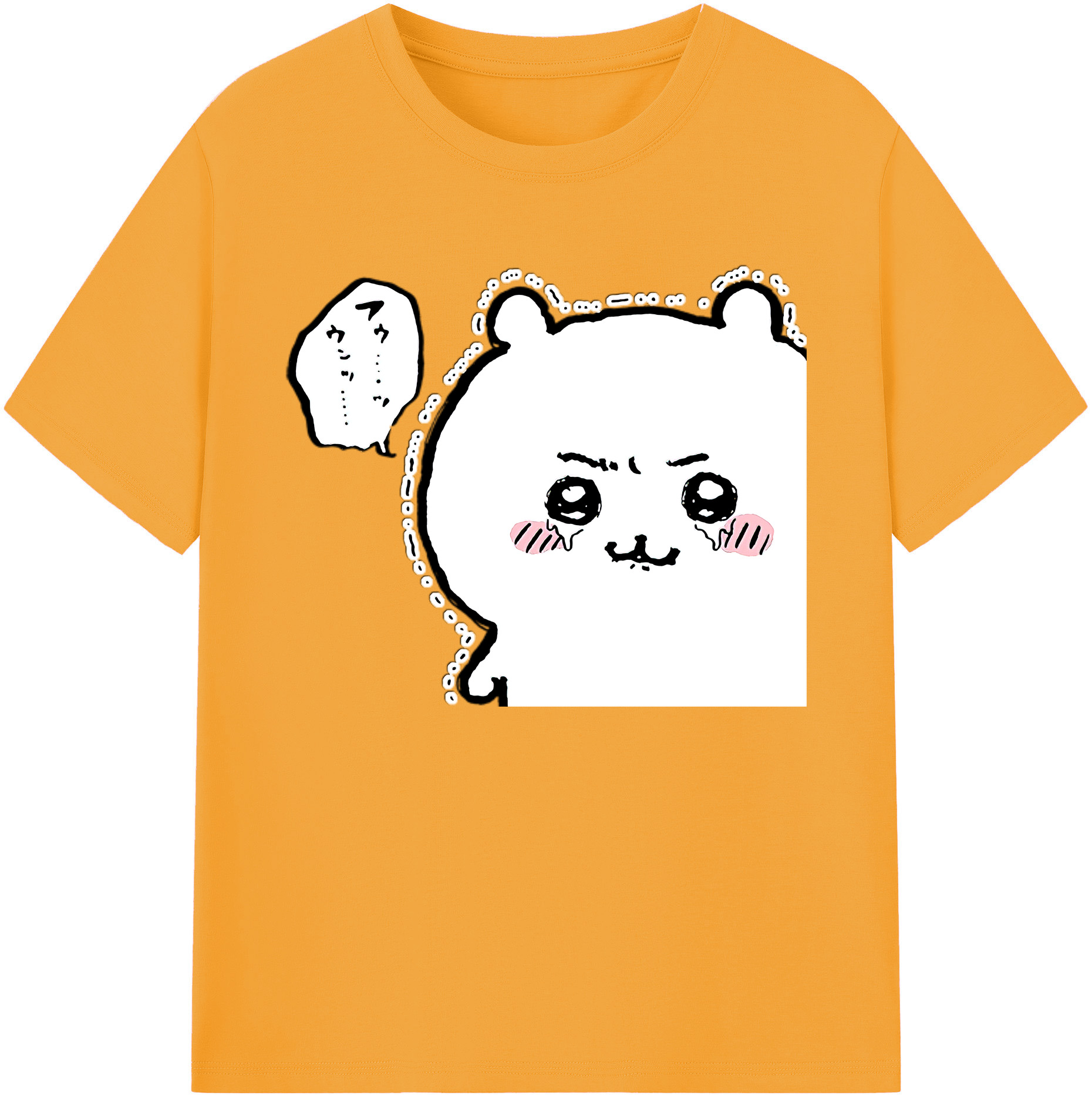 （画像用） ちいかわ ちいかわ Chii-kawa chiikawa 綿100％ メンズ半袖Tシャツ｜肌触りやわらか＆通気性