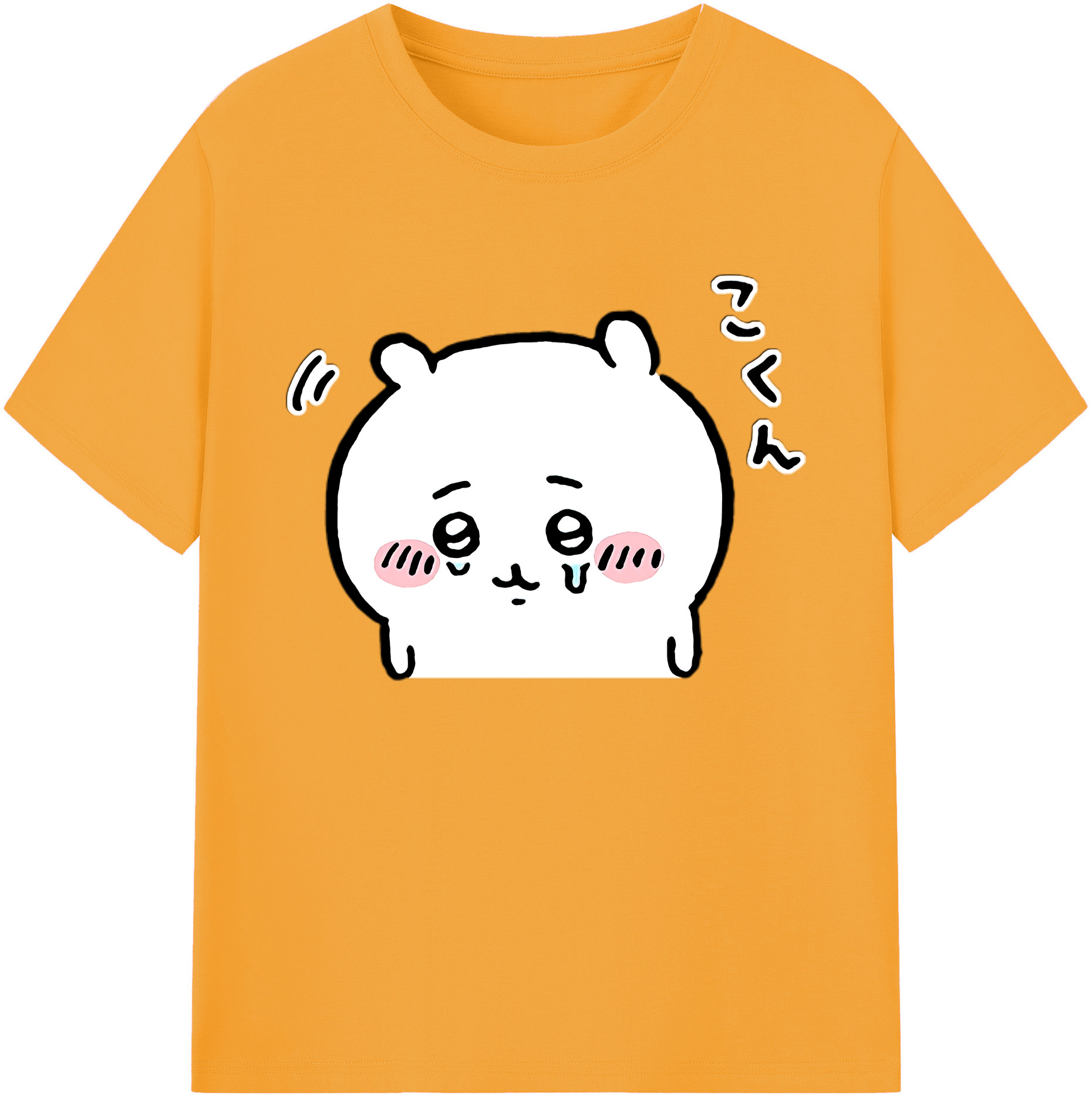 （画像用） ちいかわ ちいかわ Chii-kawa chiikawa 綿100％ メンズ半袖Tシャツ｜肌触りやわらか＆通気性