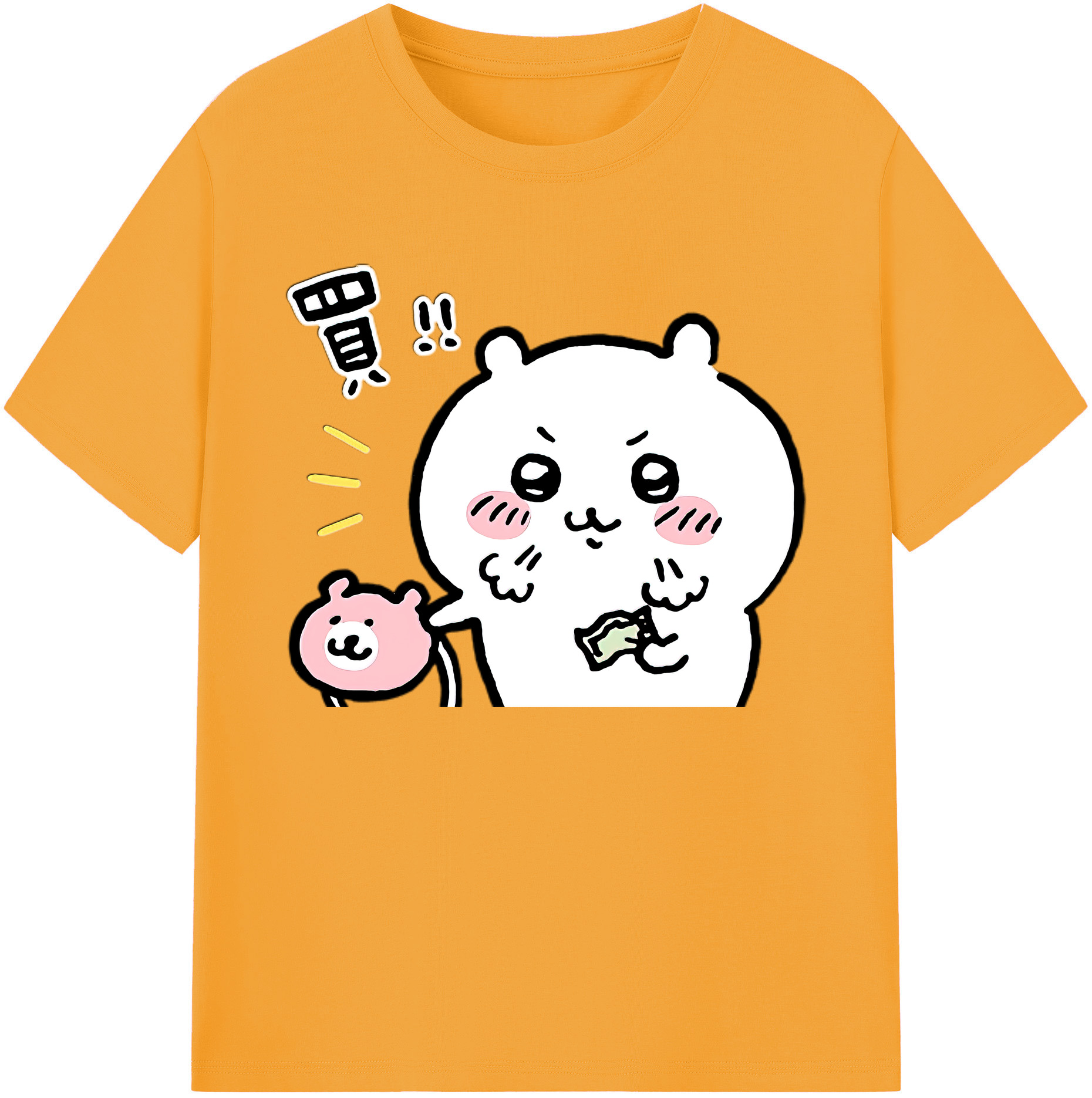 （画像用） ちいかわ ちいかわ Chii-kawa chiikawa 綿100％ メンズ半袖Tシャツ｜肌触りやわらか＆通気性