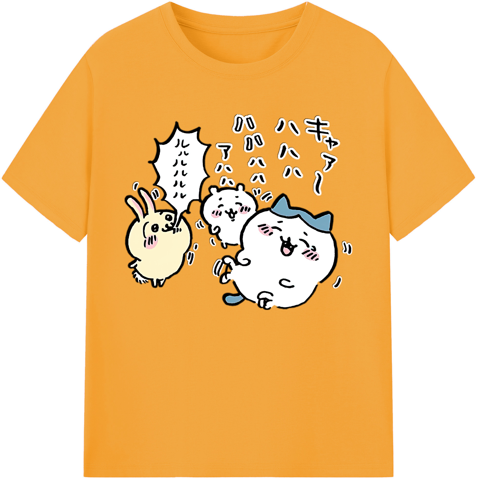 （画像用） ちいかわ うさぎ Chii-kawa usagi 綿100％ メンズ半袖Tシャツ｜肌触りやわらか＆通気性