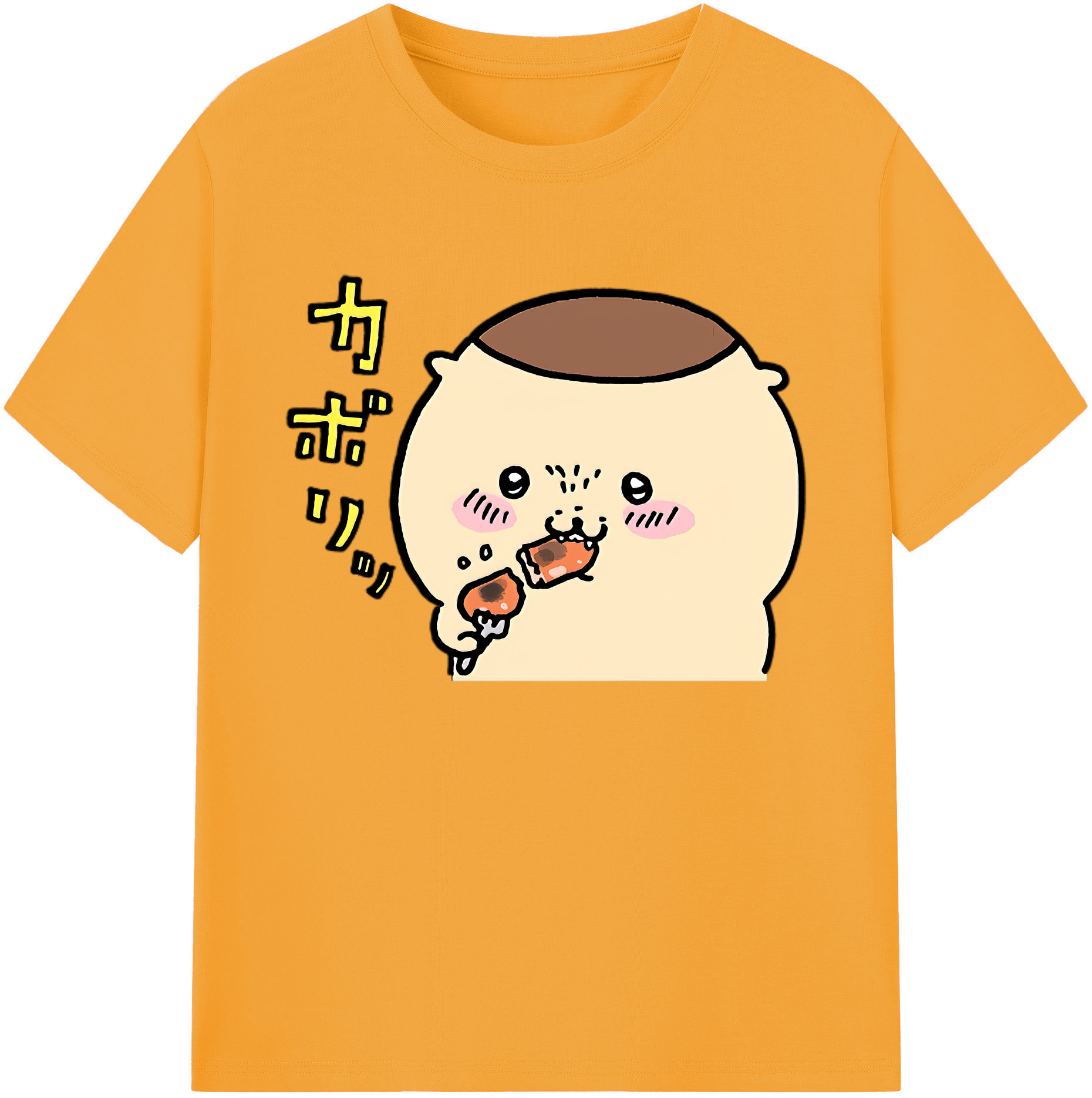（画像用） ちいかわ くりまんじゅう Chii-kawa kuri manjū 綿100％ メンズ半袖Tシャツ｜肌触りやわらか＆通気性