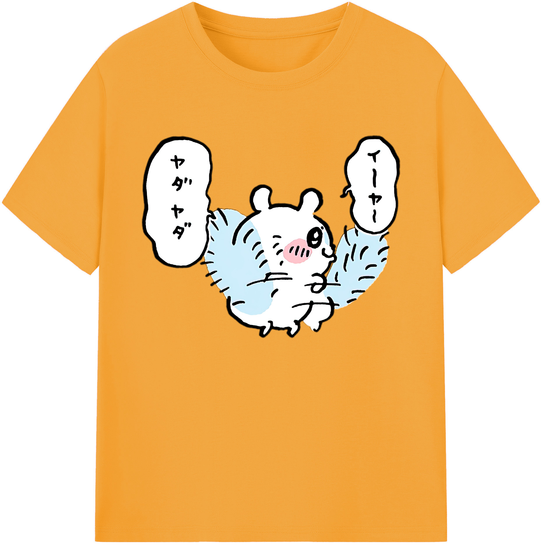 （画像用） ちいかわ モモンガ Chii-kawa Momonga 綿100％ メンズ半袖Tシャツ｜肌触りやわらか＆通気性