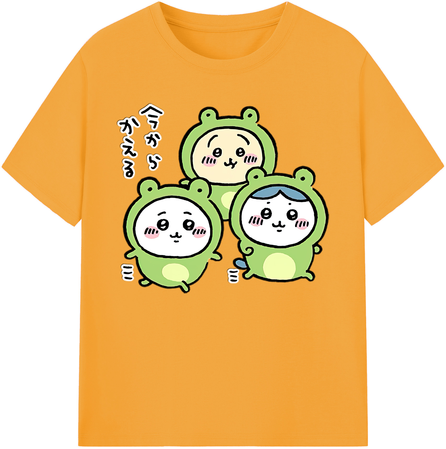 （画像用） ちいかわ ハチワレ Chii-kawa hachiware 綿100％ メンズ半袖Tシャツ｜肌触りやわらか＆通気性
