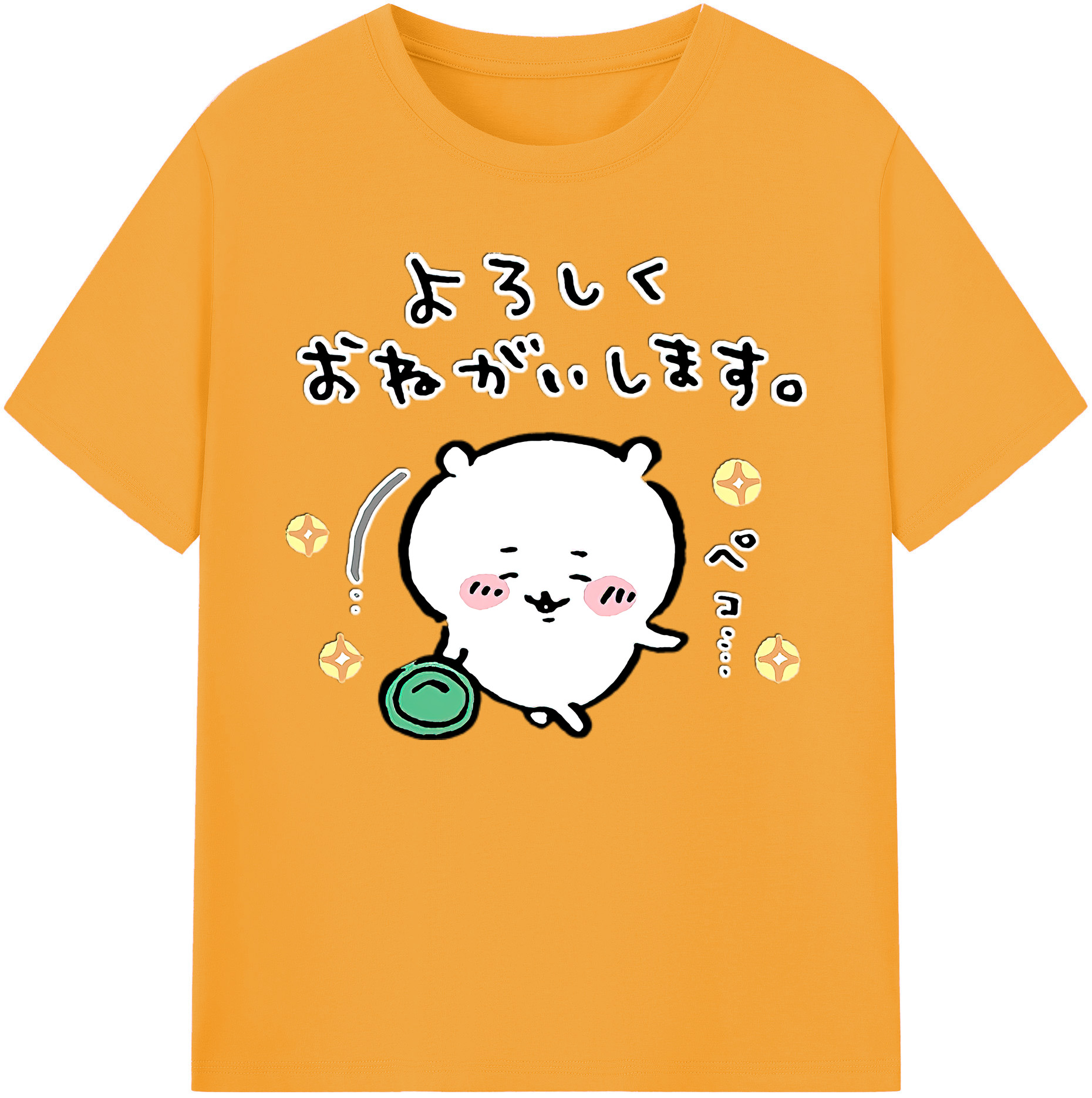 （画像用） ちいかわ ちいかわ Chii-kawa chiikawa 綿100％ メンズ半袖Tシャツ｜肌触りやわらか＆通気性
