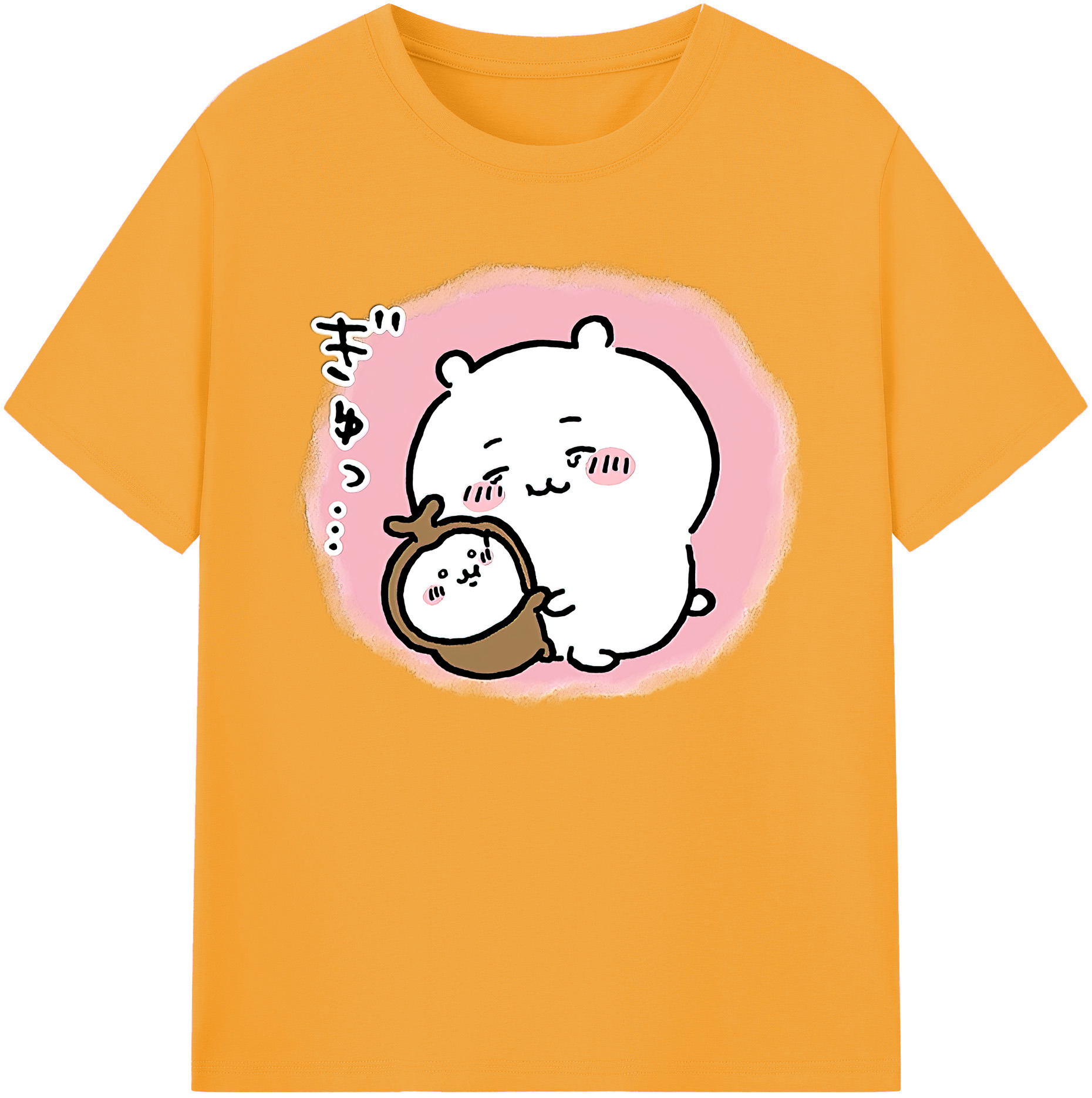 （画像用） ちいかわ ちいかわ Chii-kawa chiikawa 綿100％ メンズ半袖Tシャツ｜肌触りやわらか＆通気性