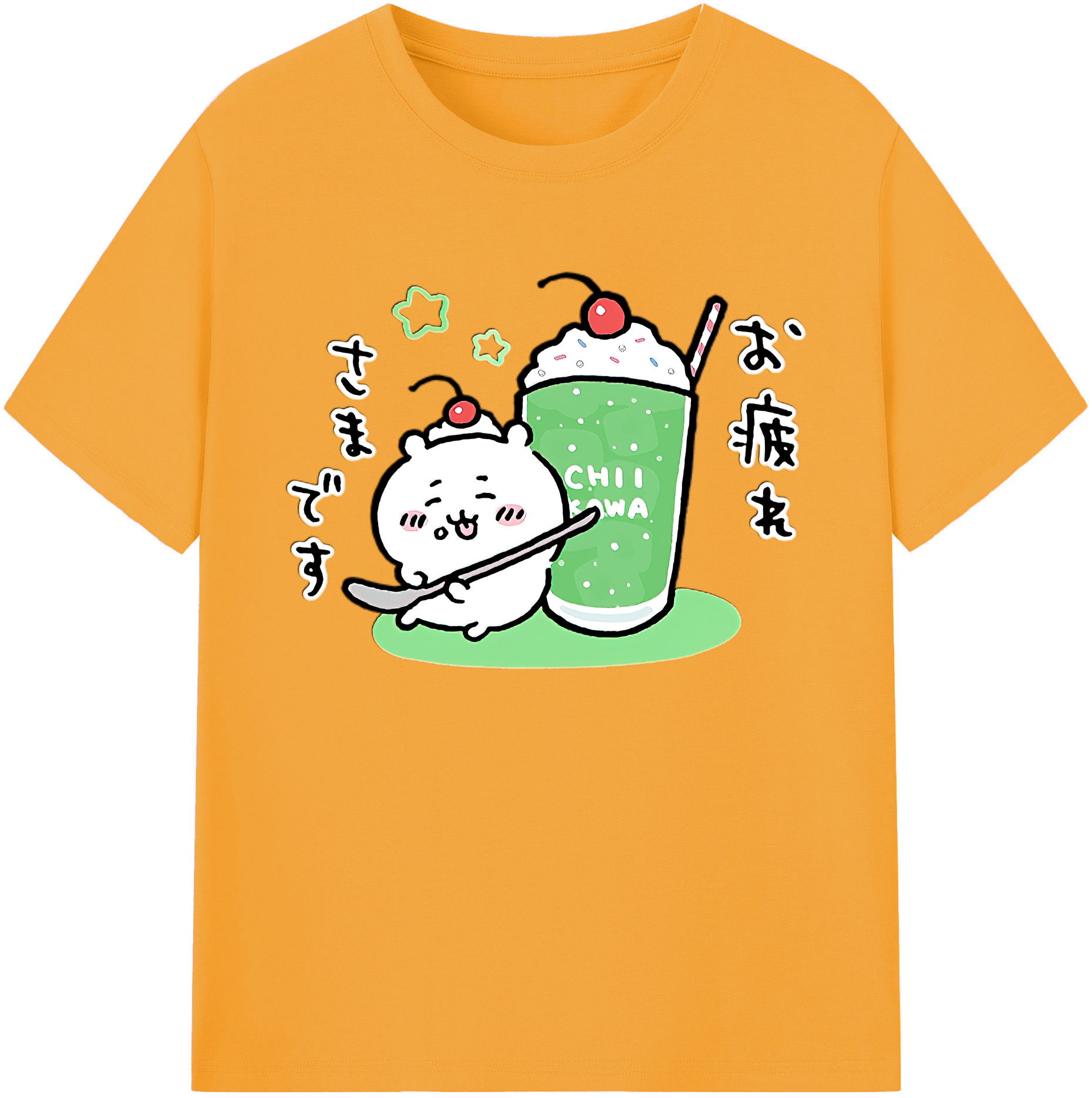 （画像用） ちいかわ ちいかわ Chii-kawa chiikawa 綿100％ メンズ半袖Tシャツ｜肌触りやわらか＆通気性