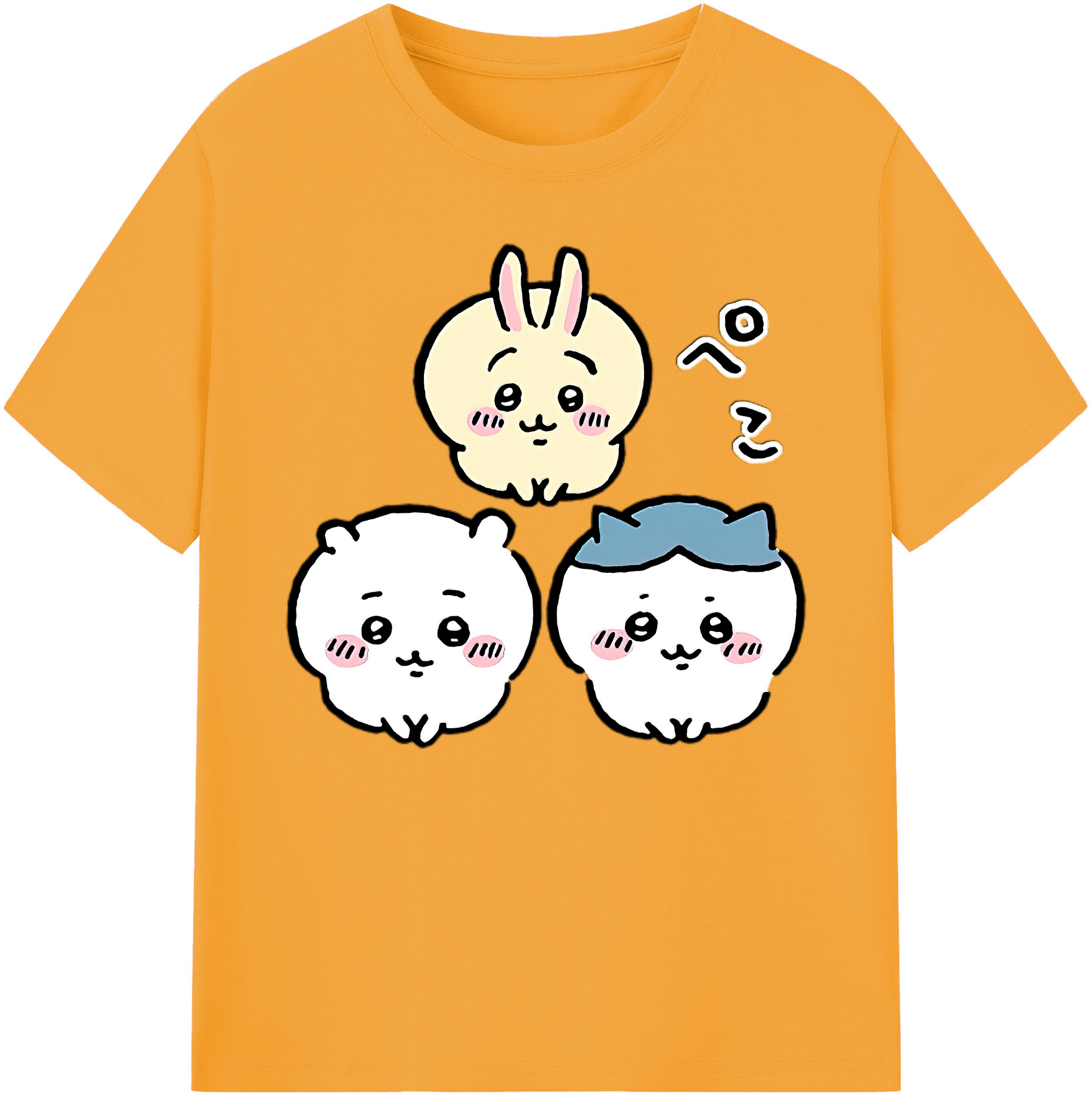 （画像用） ちいかわ うさぎ Chii-kawa usagi 綿100％ メンズ半袖Tシャツ｜肌触りやわらか＆通気性