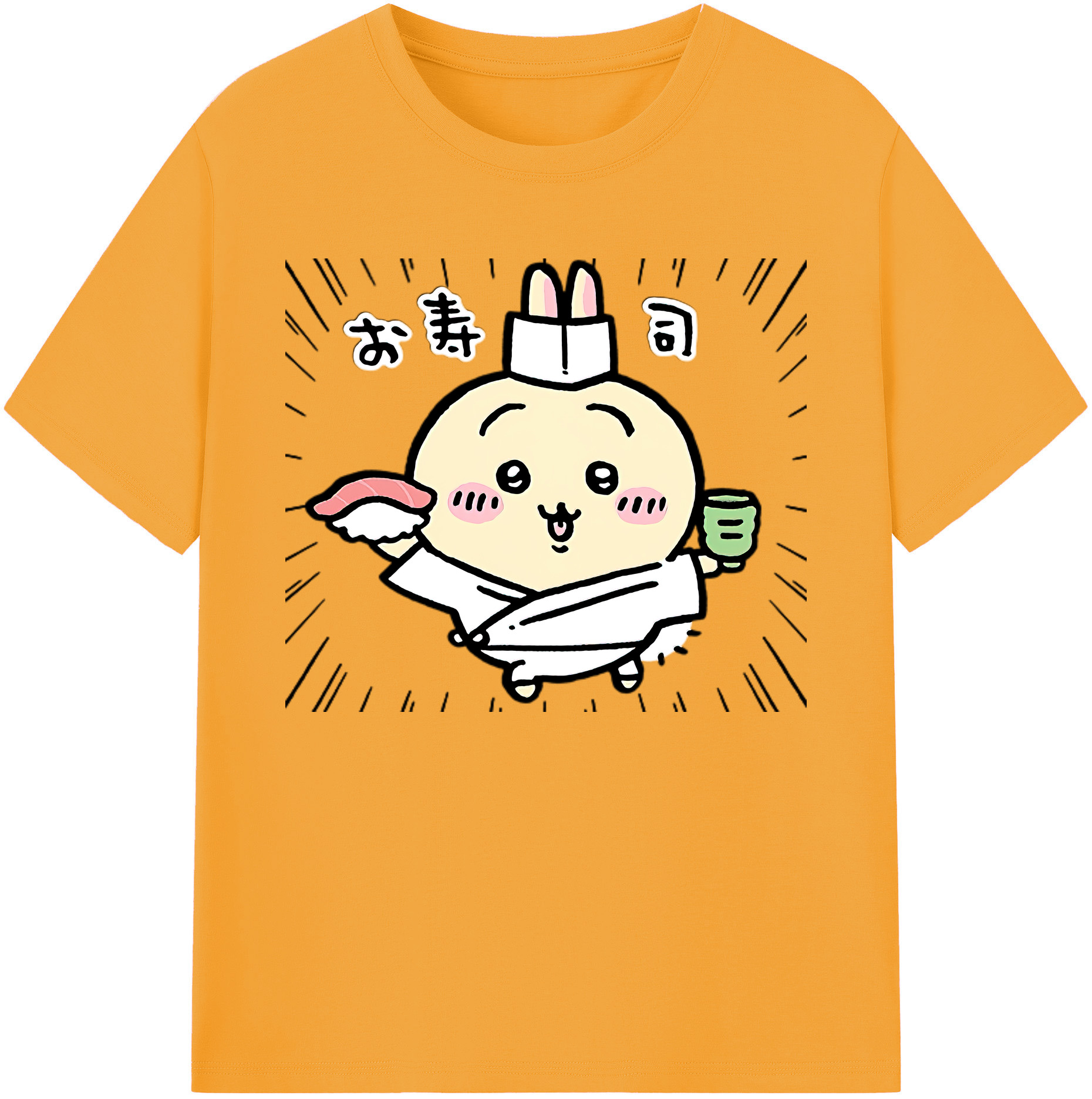 （画像用） ちいかわ うさぎ Chii-kawa usagi 綿100％ メンズ半袖Tシャツ｜肌触りやわらか＆通気性