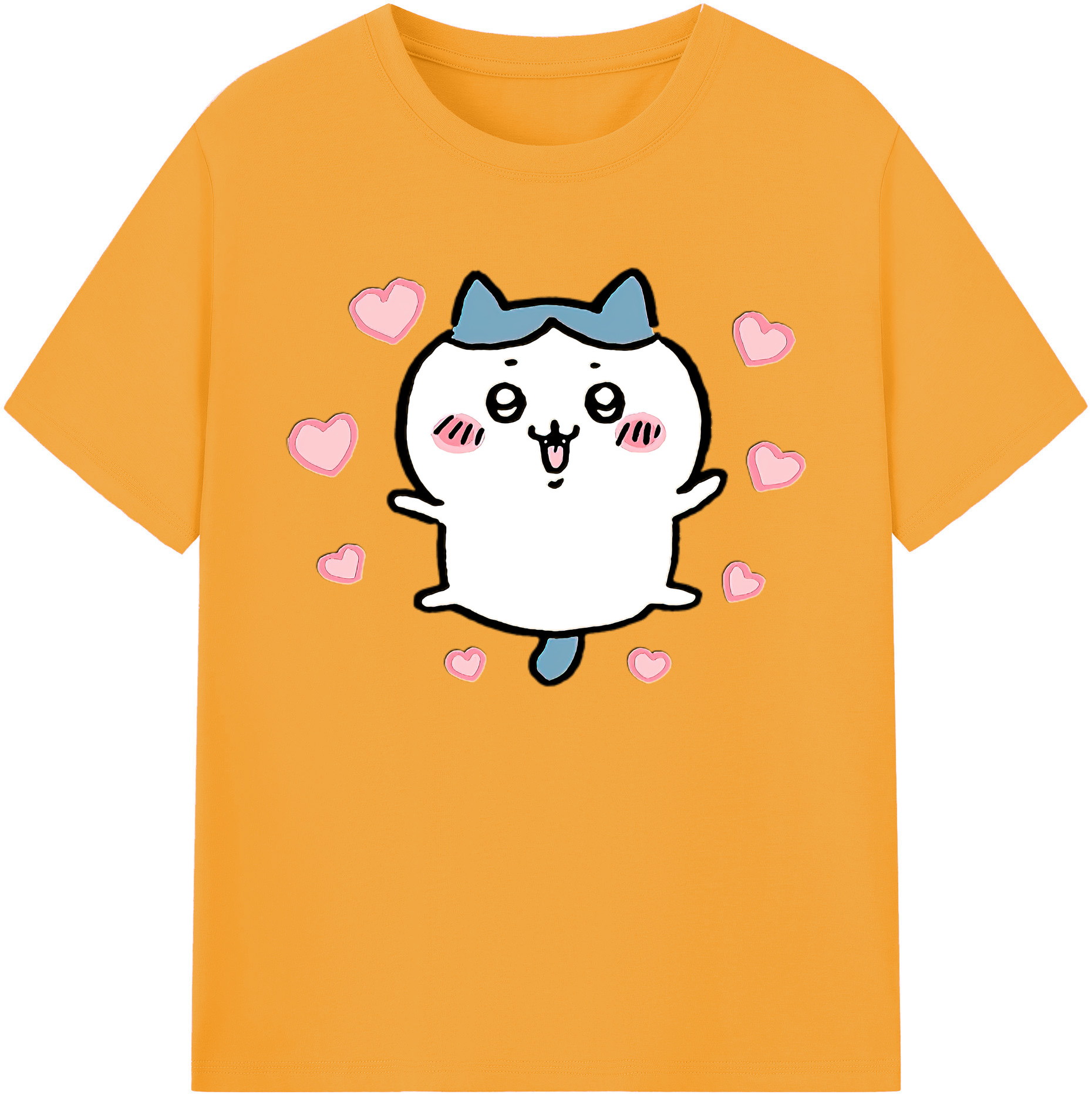（画像用） ちいかわ ハチワレ Chii-kawa hachiware 綿100％ メンズ半袖Tシャツ｜肌触りやわらか＆通気性