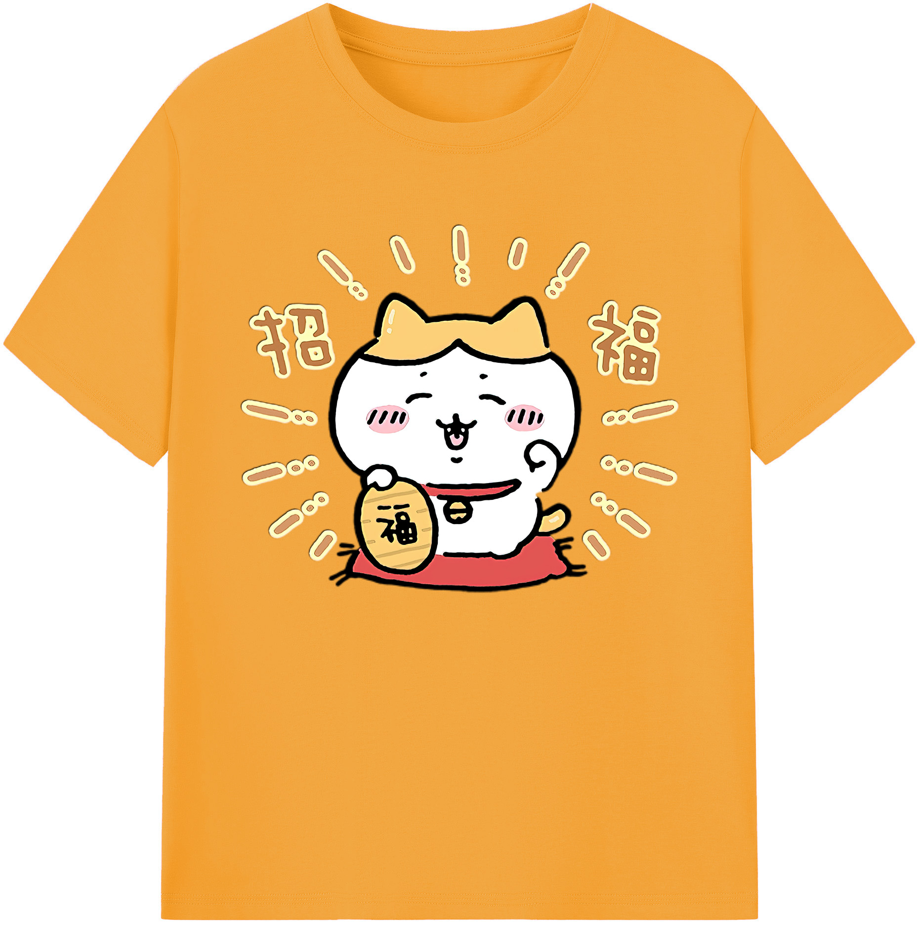 （画像用） ちいかわ ハチワレ Chii-kawa hachiware 綿100％ メンズ半袖Tシャツ｜肌触りやわらか＆通気性