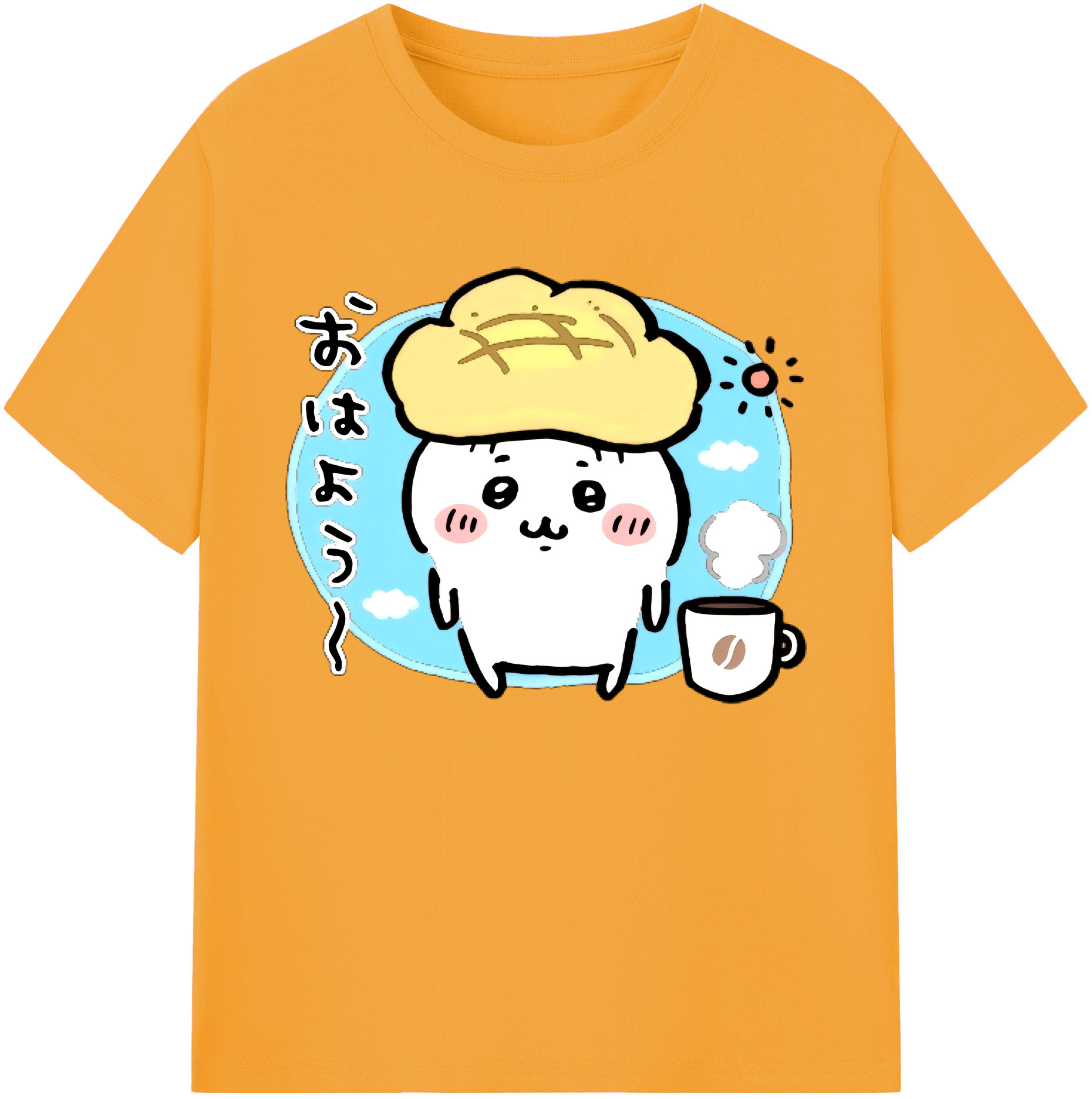 （画像用） ちいかわ ちいかわ Chii-kawa chiikawa 綿100％ メンズ半袖Tシャツ｜肌触りやわらか＆通気性