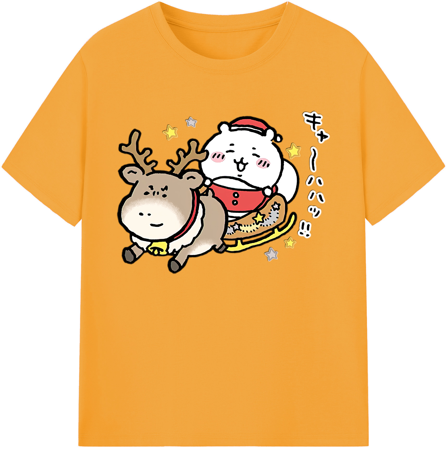 （画像用） ちいかわ ちいかわ Chii-kawa chiikawa 綿100％ メンズ半袖Tシャツ｜肌触りやわらか＆通気性