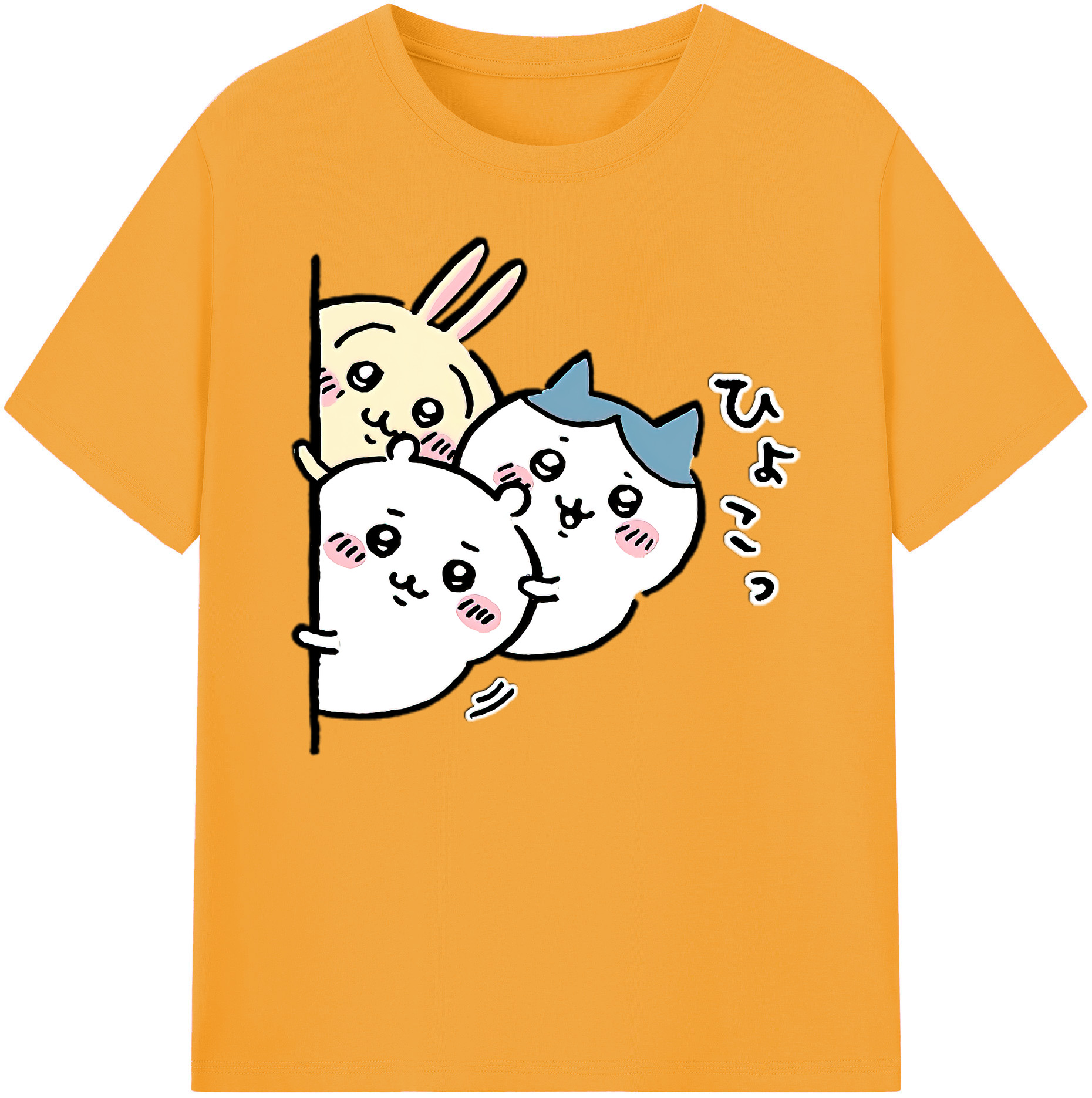 （画像用） ちいかわ うさぎ Chii-kawa usagi 綿100％ メンズ半袖Tシャツ｜肌触りやわらか＆通気性