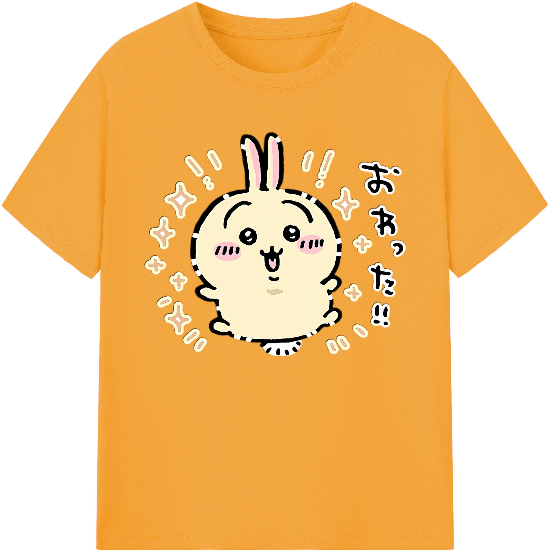 （画像用） ちいかわ うさぎ Chii-kawa usagi 綿100％ メンズ半袖Tシャツ｜肌触りやわらか＆通気性