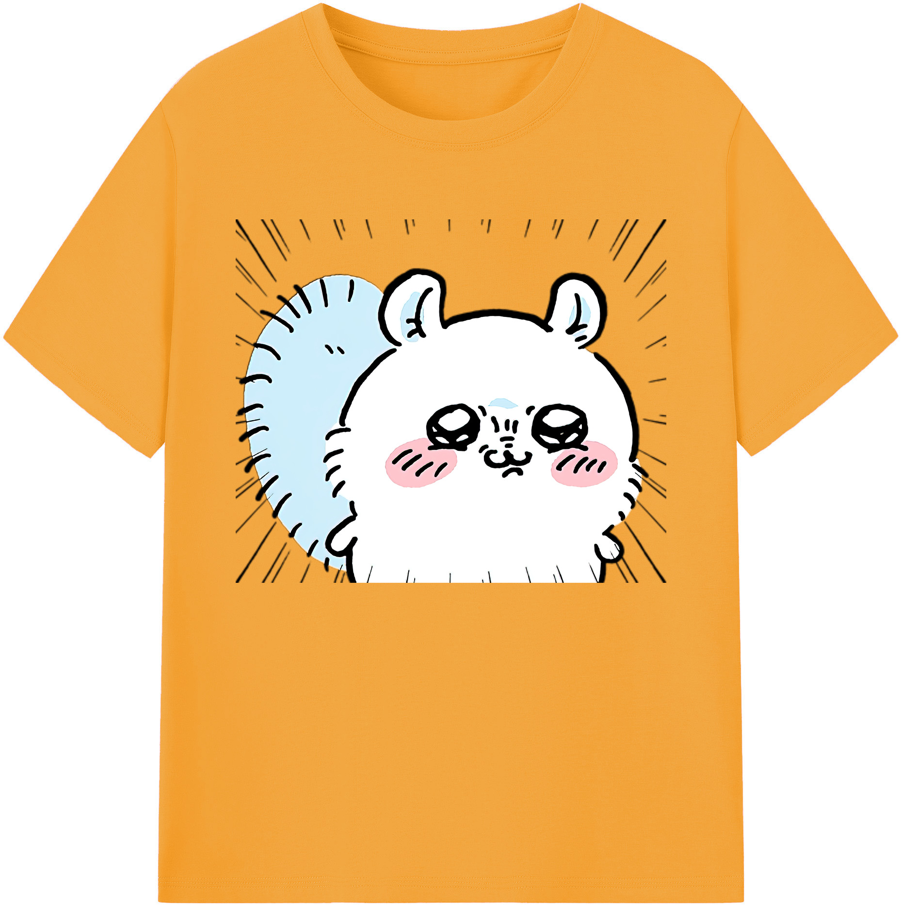 （画像用） ちいかわ モモンガ Chii-kawa Momonga 綿100％ メンズ半袖Tシャツ｜肌触りやわらか＆通気性