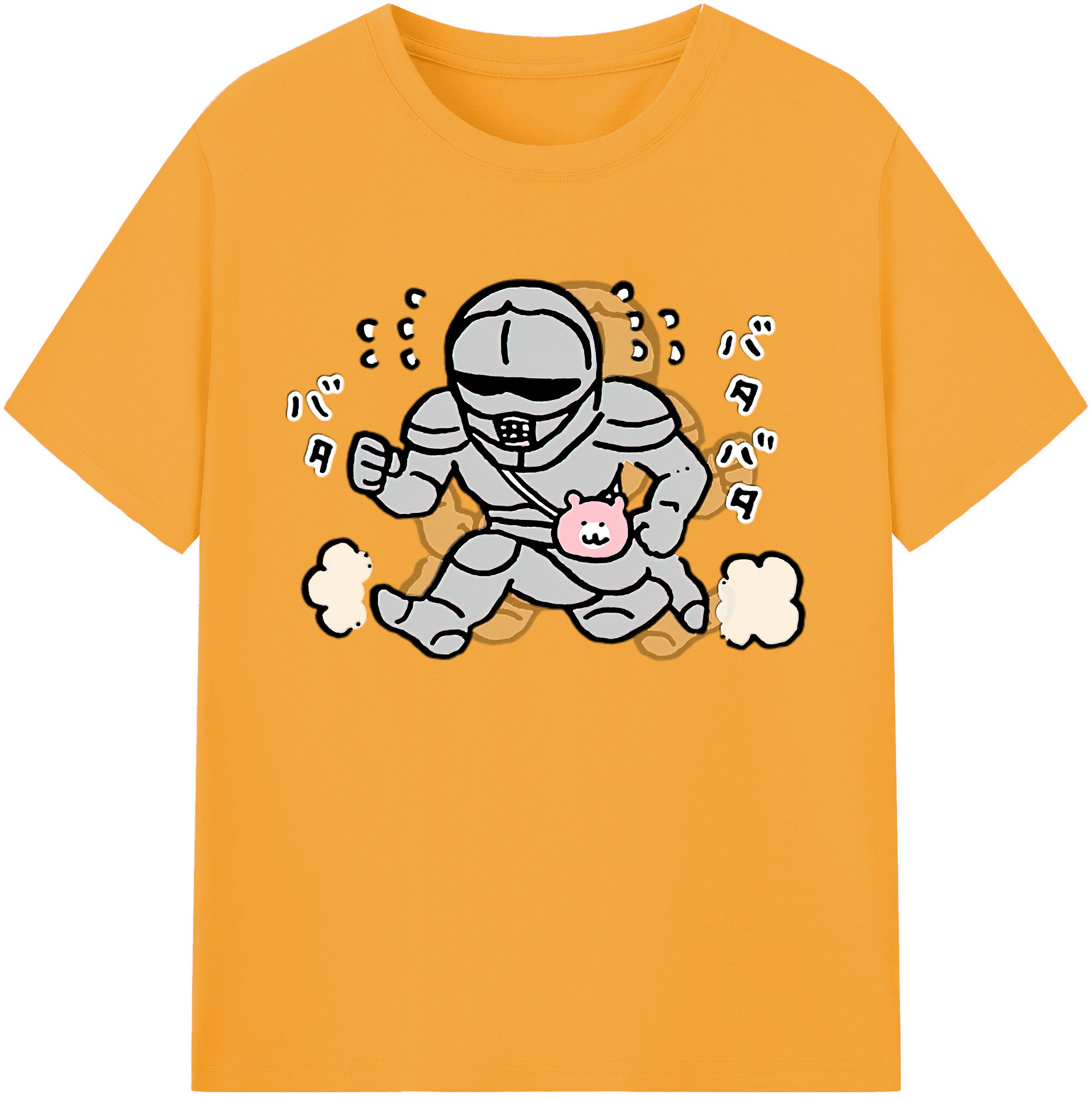 （画像用） ちいかわ 労働の鎧さん Chii-kawa Mr. Armor of Labor 綿100％ メンズ半袖Tシャツ｜肌触りやわらか＆通気性