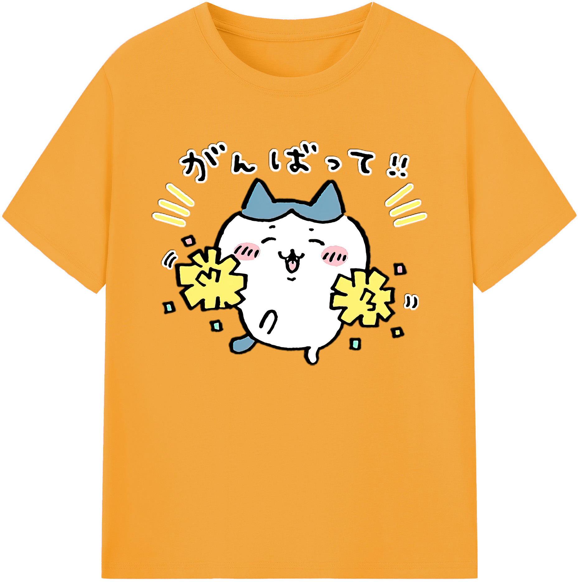 （画像用） ちいかわ ハチワレ Chii-kawa hachiware 綿100％ メンズ半袖Tシャツ｜肌触りやわらか＆通気性