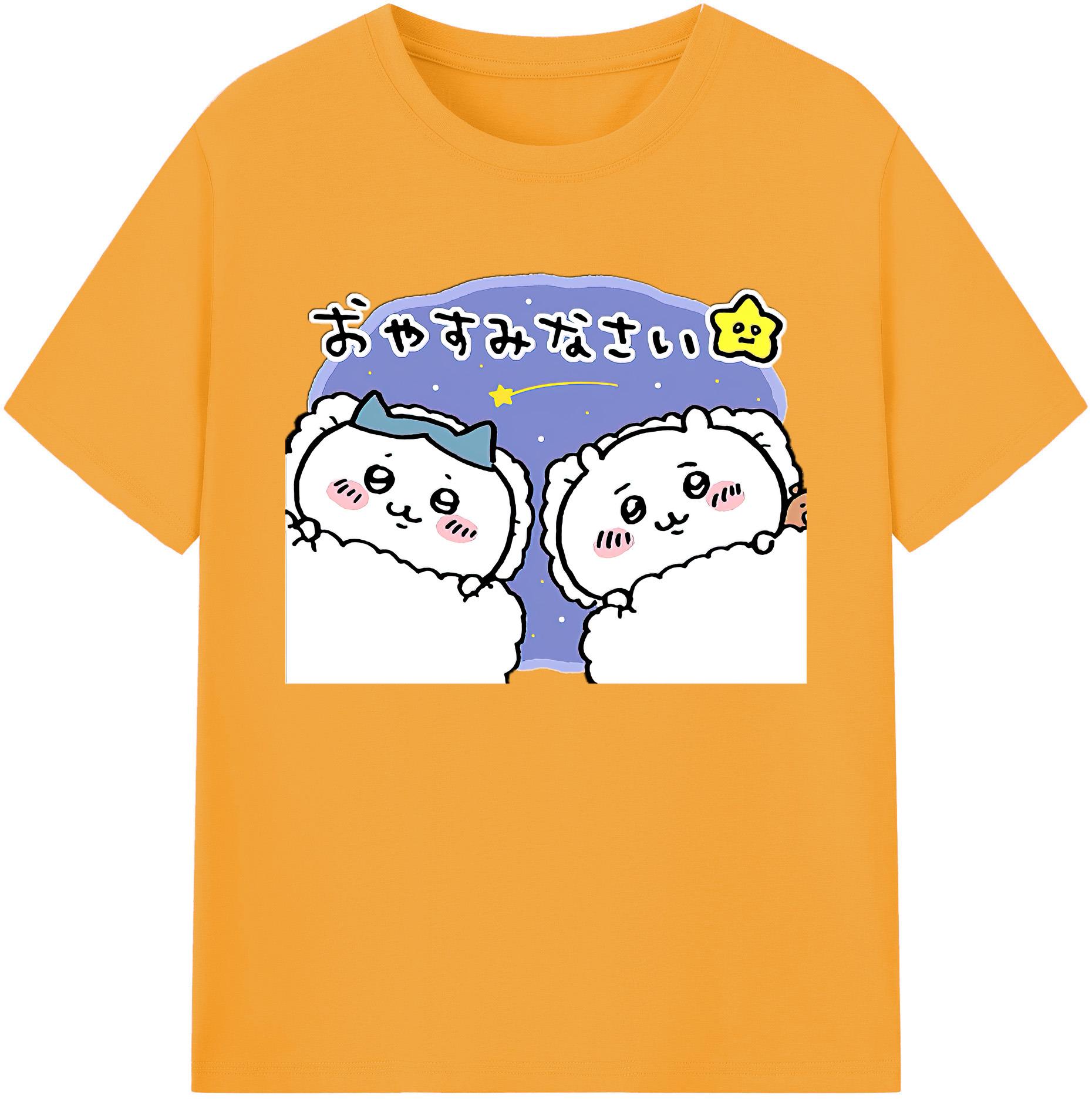 （画像用） ちいかわ ハチワレ Chii-kawa hachiware 綿100％ メンズ半袖Tシャツ｜肌触りやわらか＆通気性