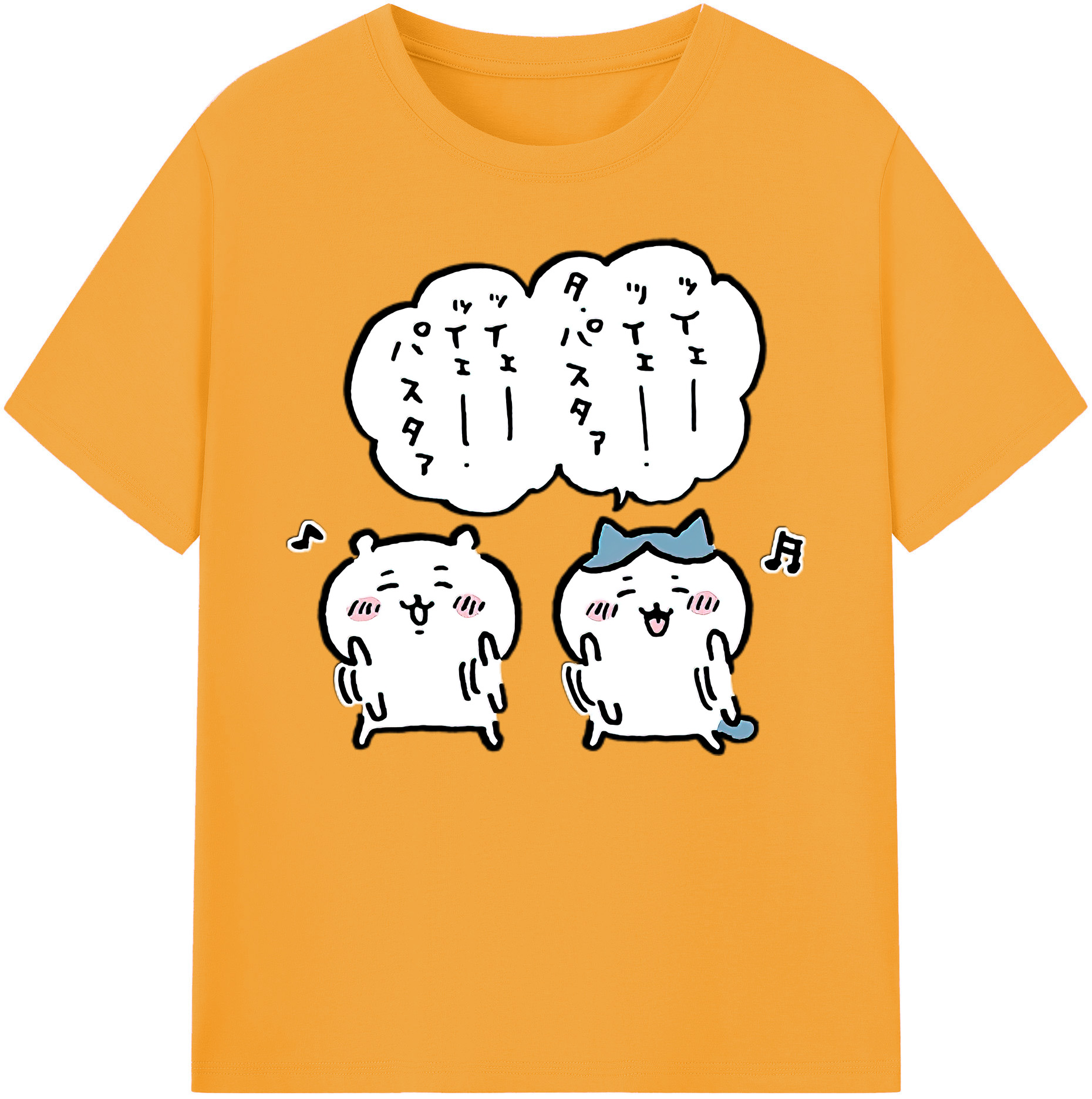 （画像用） ちいかわ ハチワレ Chii-kawa hachiware 綿100％ メンズ半袖Tシャツ｜肌触りやわらか＆通気性