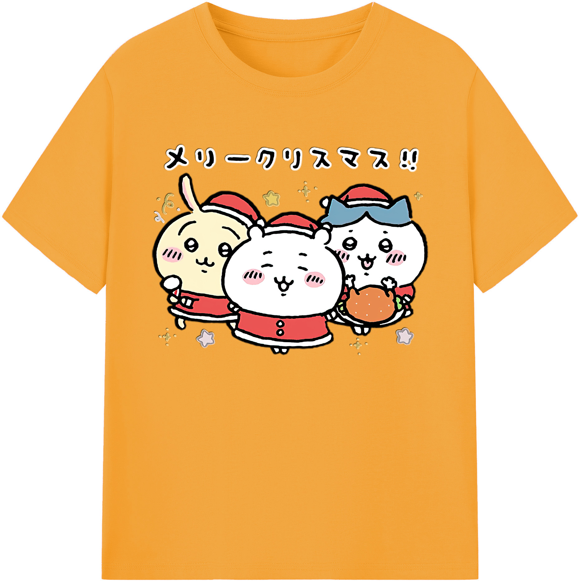（画像用） ちいかわ ハチワレ Chii-kawa hachiware 綿100％ メンズ半袖Tシャツ｜肌触りやわらか＆通気性
