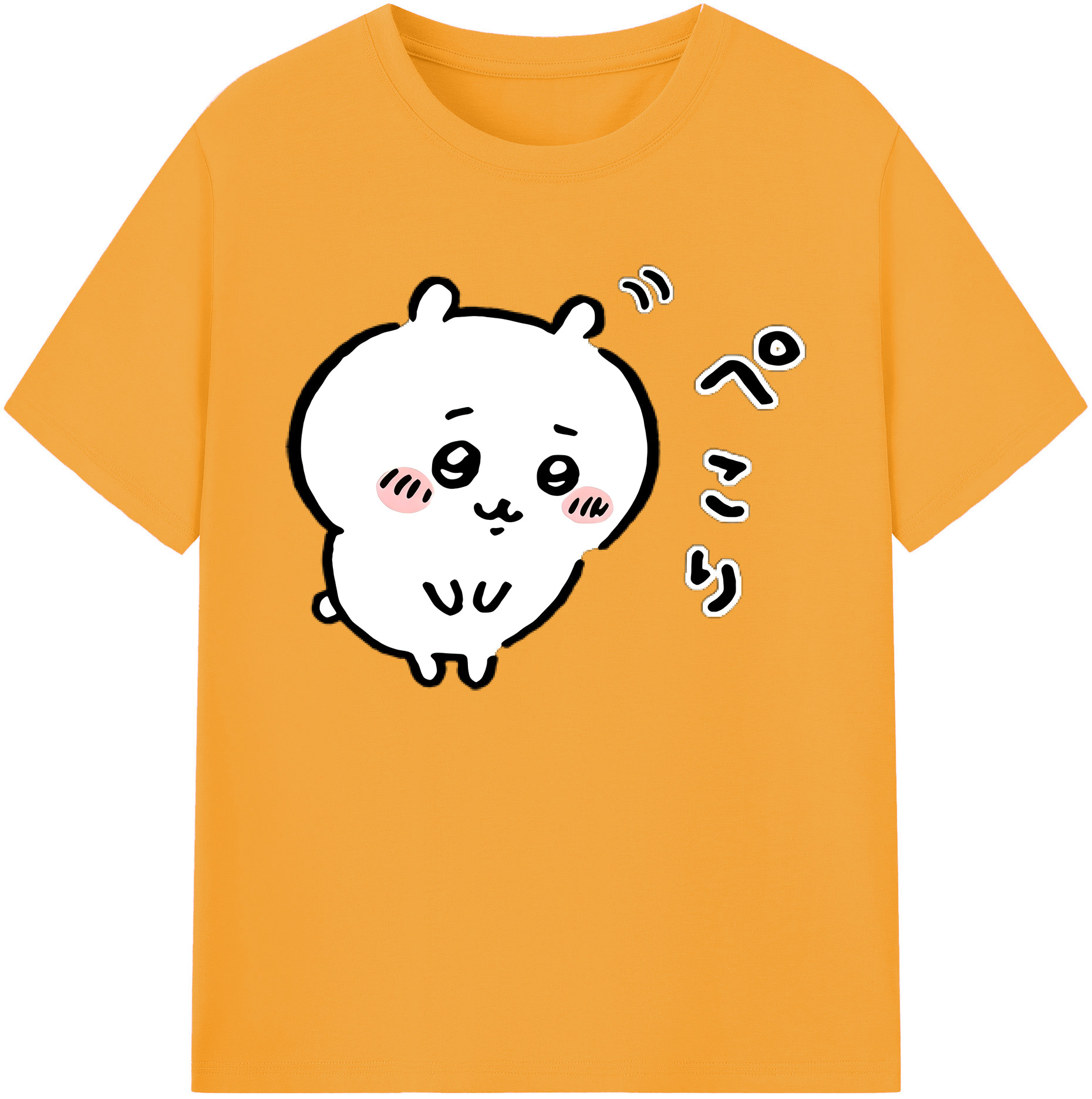 （画像用） ちいかわ ちいかわ Chii-kawa chiikawa 綿100％ メンズ半袖Tシャツ｜肌触りやわらか＆通気性