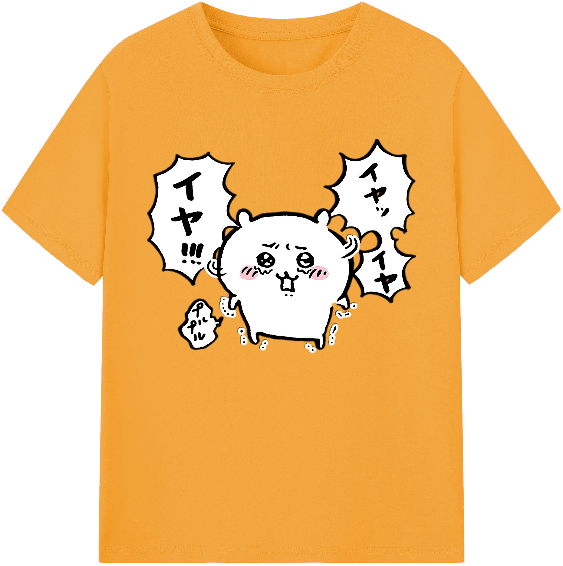 （画像用） ちいかわ ちいかわ Chii-kawa chiikawa 綿100％ メンズ半袖Tシャツ｜肌触りやわらか＆通気性