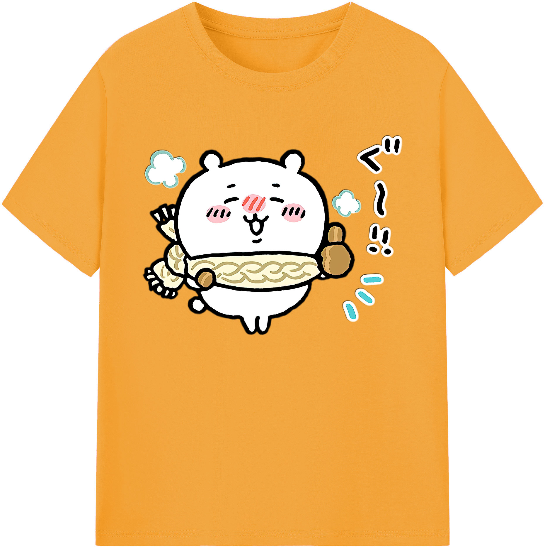 （画像用） ちいかわ ちいかわ Chii-kawa chiikawa 綿100％ メンズ半袖Tシャツ｜肌触りやわらか＆通気性
