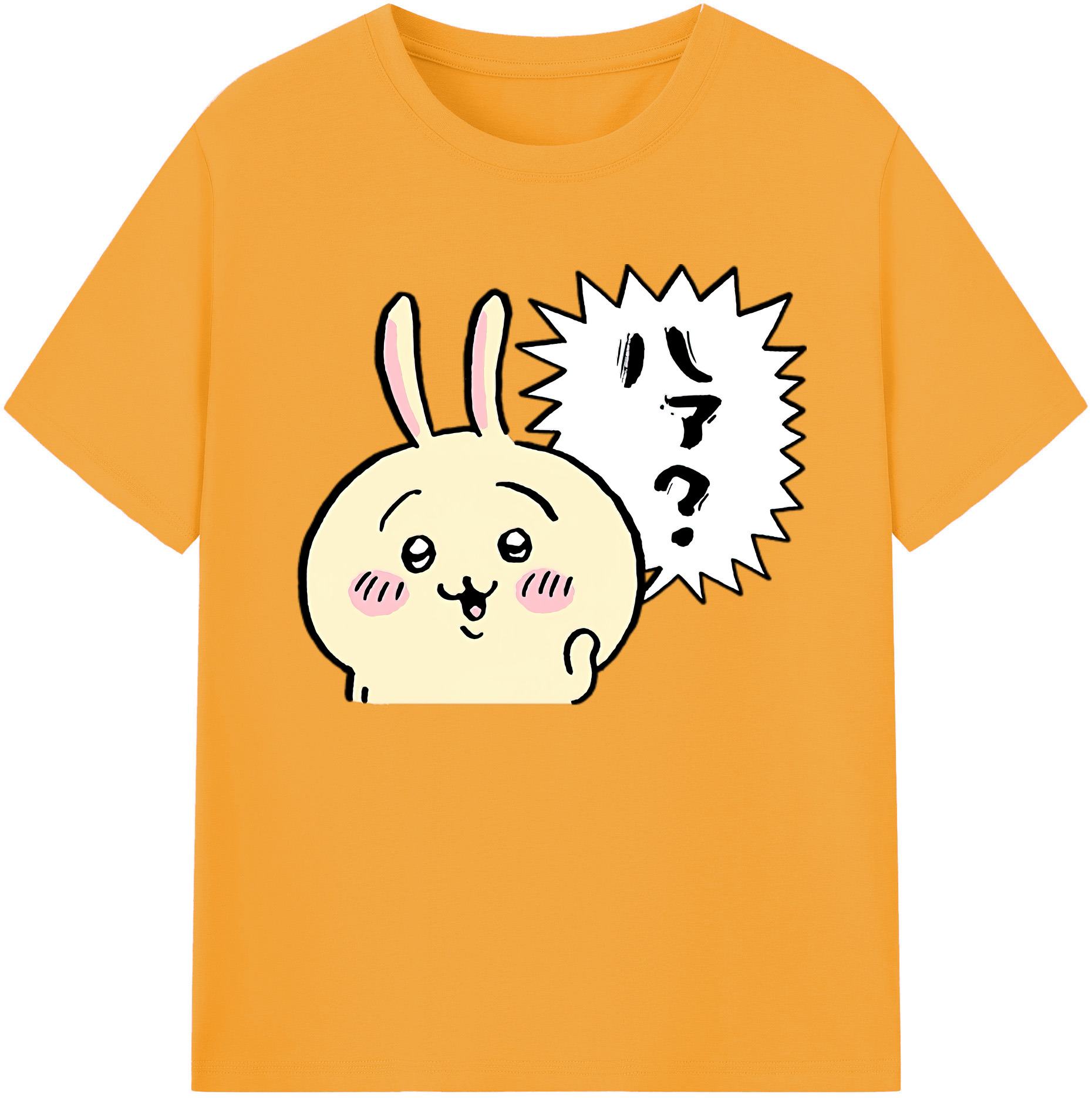 （画像用） ちいかわ うさぎ Chii-kawa usagi 綿100％ メンズ半袖Tシャツ｜肌触りやわらか＆通気性
