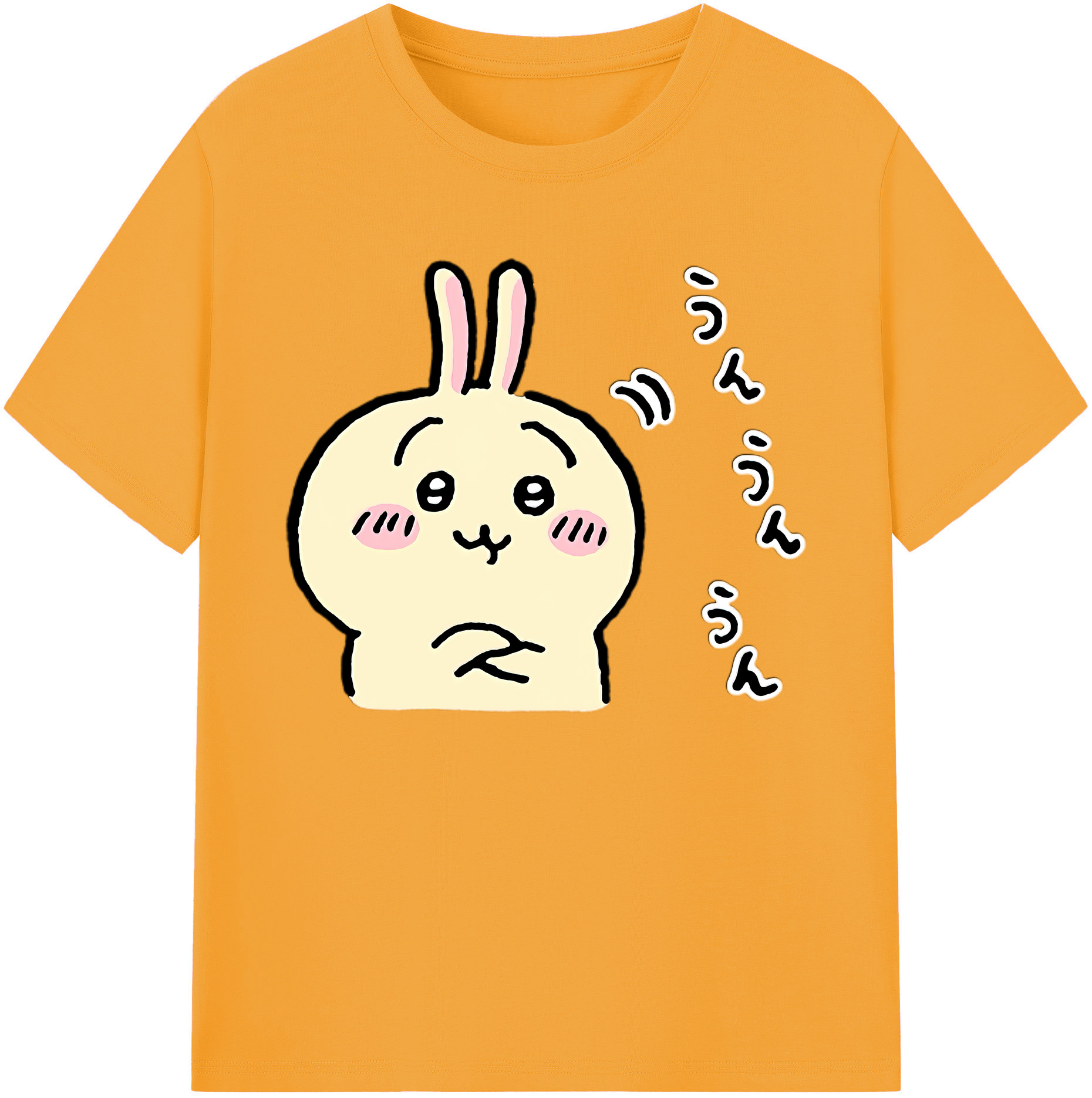 （画像用） ちいかわ うさぎ Chii-kawa usagi 綿100％ メンズ半袖Tシャツ｜肌触りやわらか＆通気性