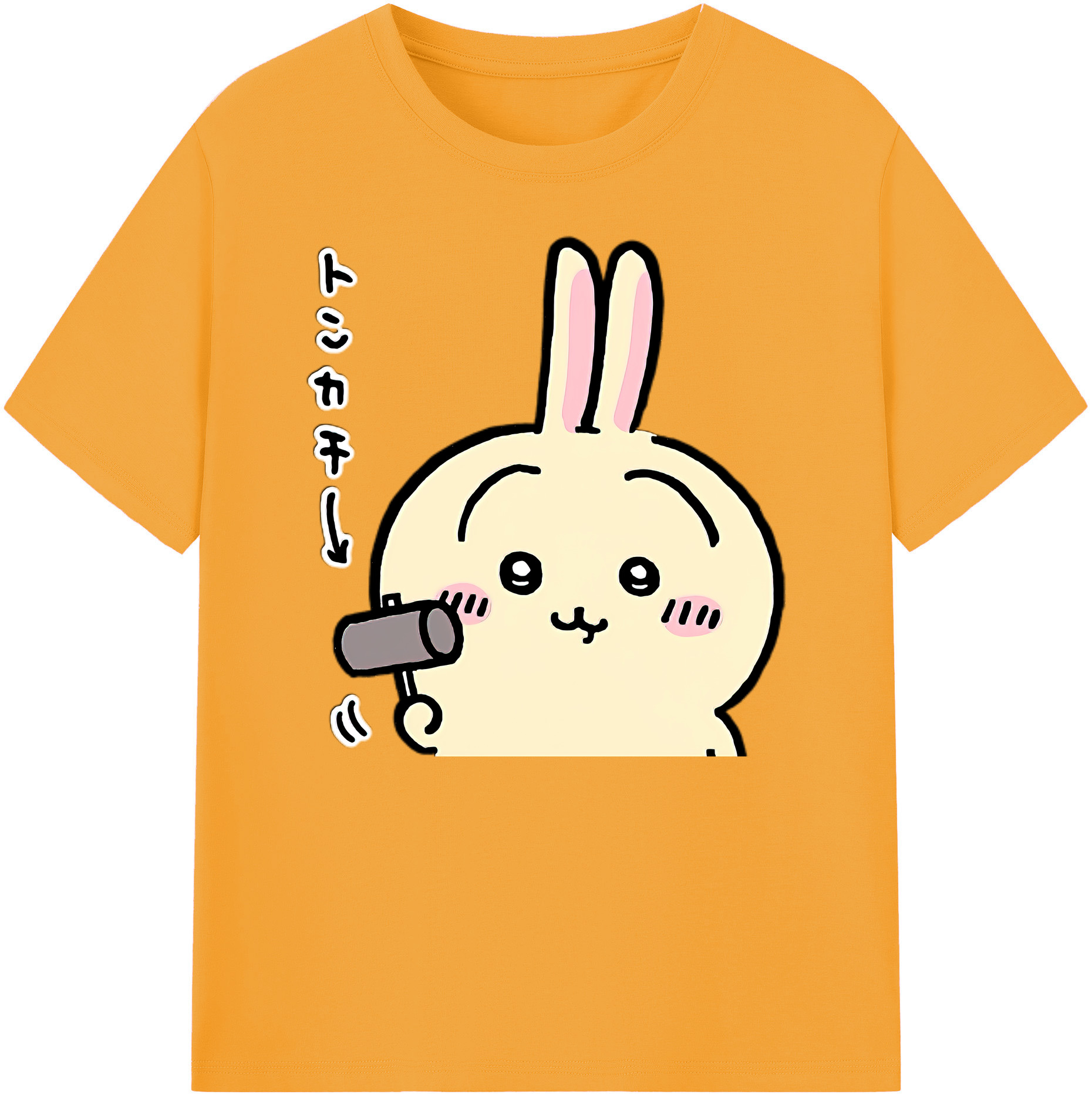 （画像用） ちいかわ うさぎ Chii-kawa usagi 綿100％ メンズ半袖Tシャツ｜肌触りやわらか＆通気性