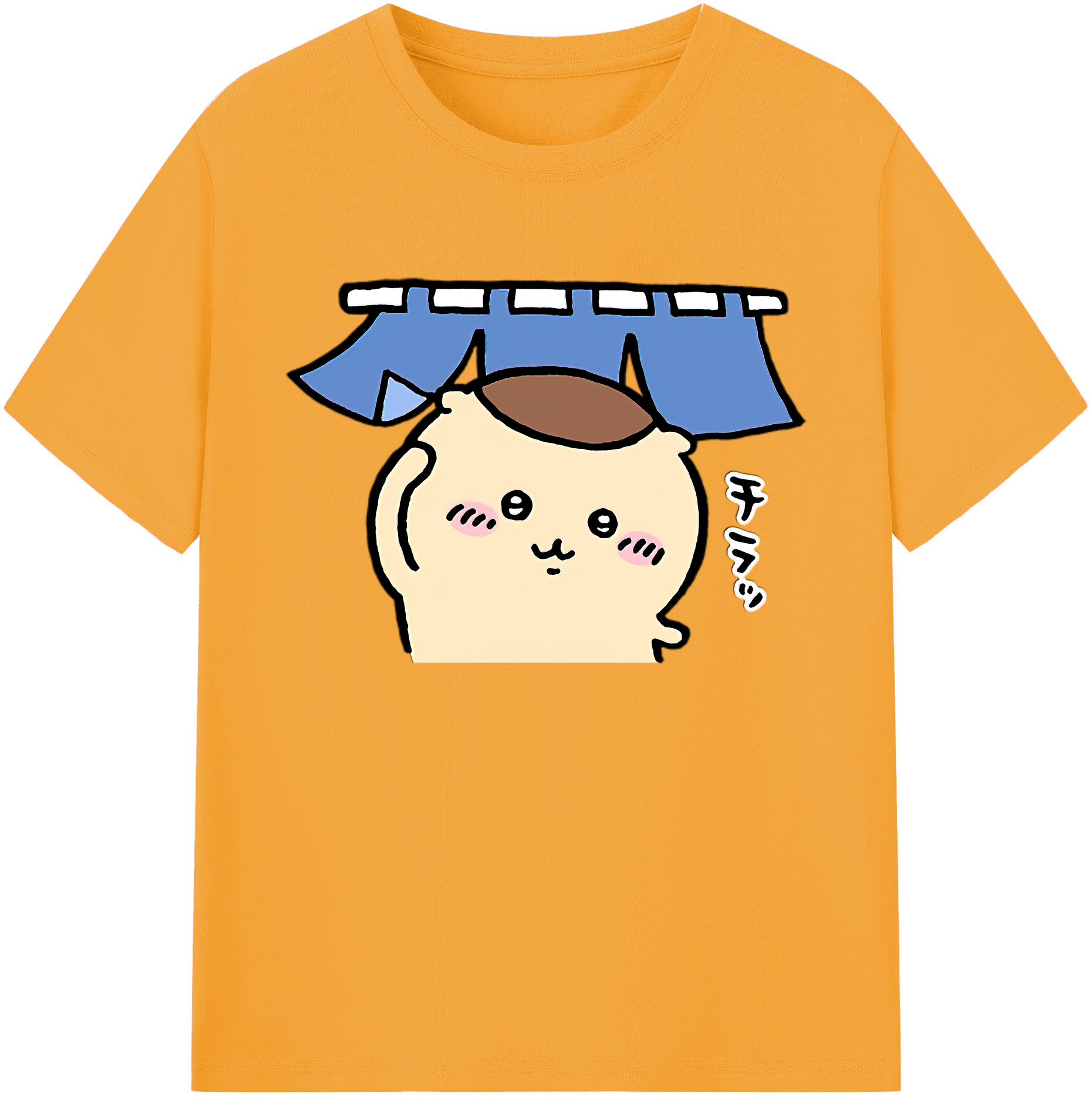（画像用） ちいかわ くりまんじゅう Chii-kawa kuri manjū 綿100％ メンズ半袖Tシャツ｜肌触りやわらか＆通気性
