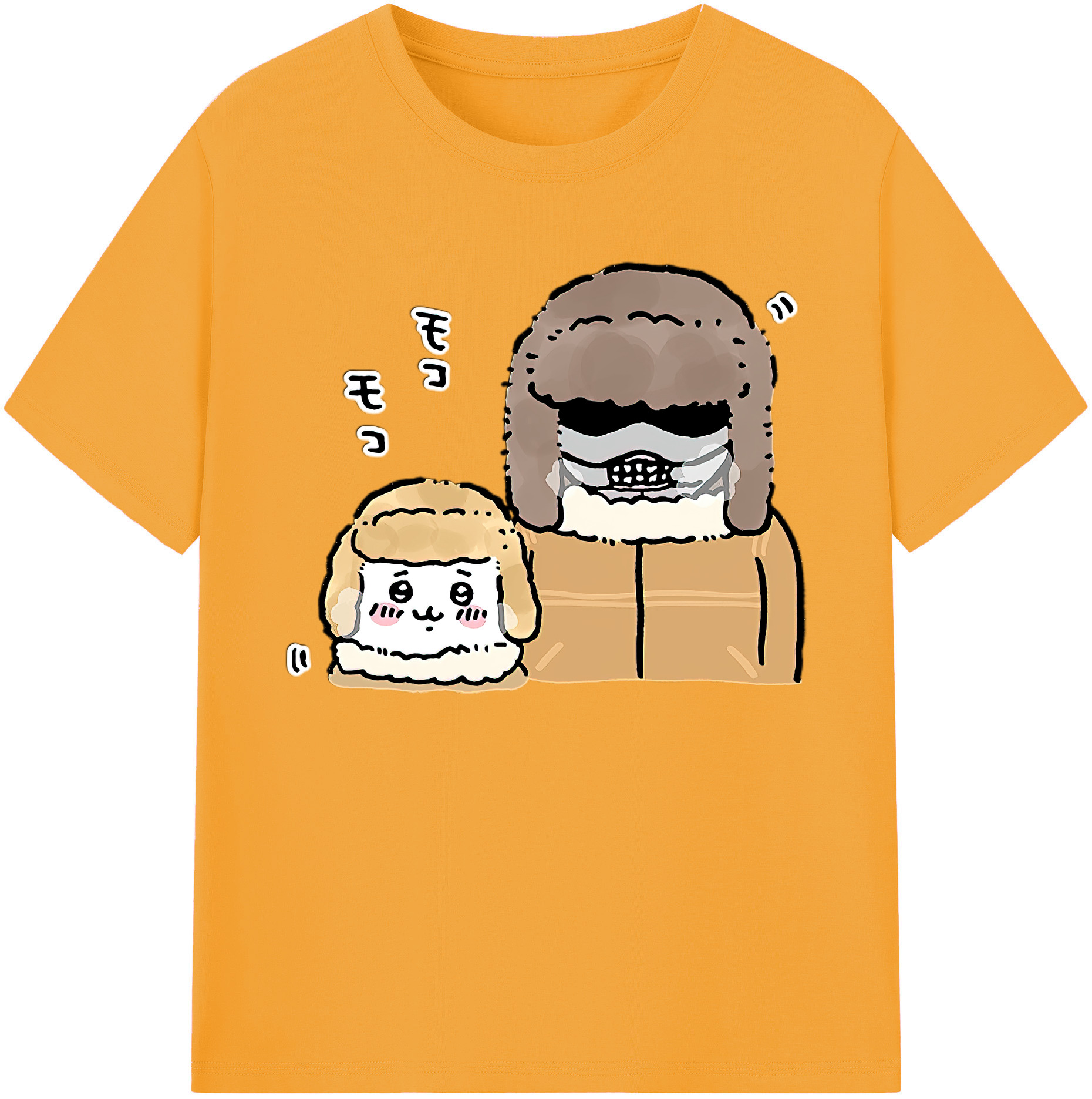 （画像用） ちいかわ 労働の鎧さん Chii-kawa Mr. Armor of Labor 綿100％ メンズ半袖Tシャツ｜肌触りやわらか＆通気性