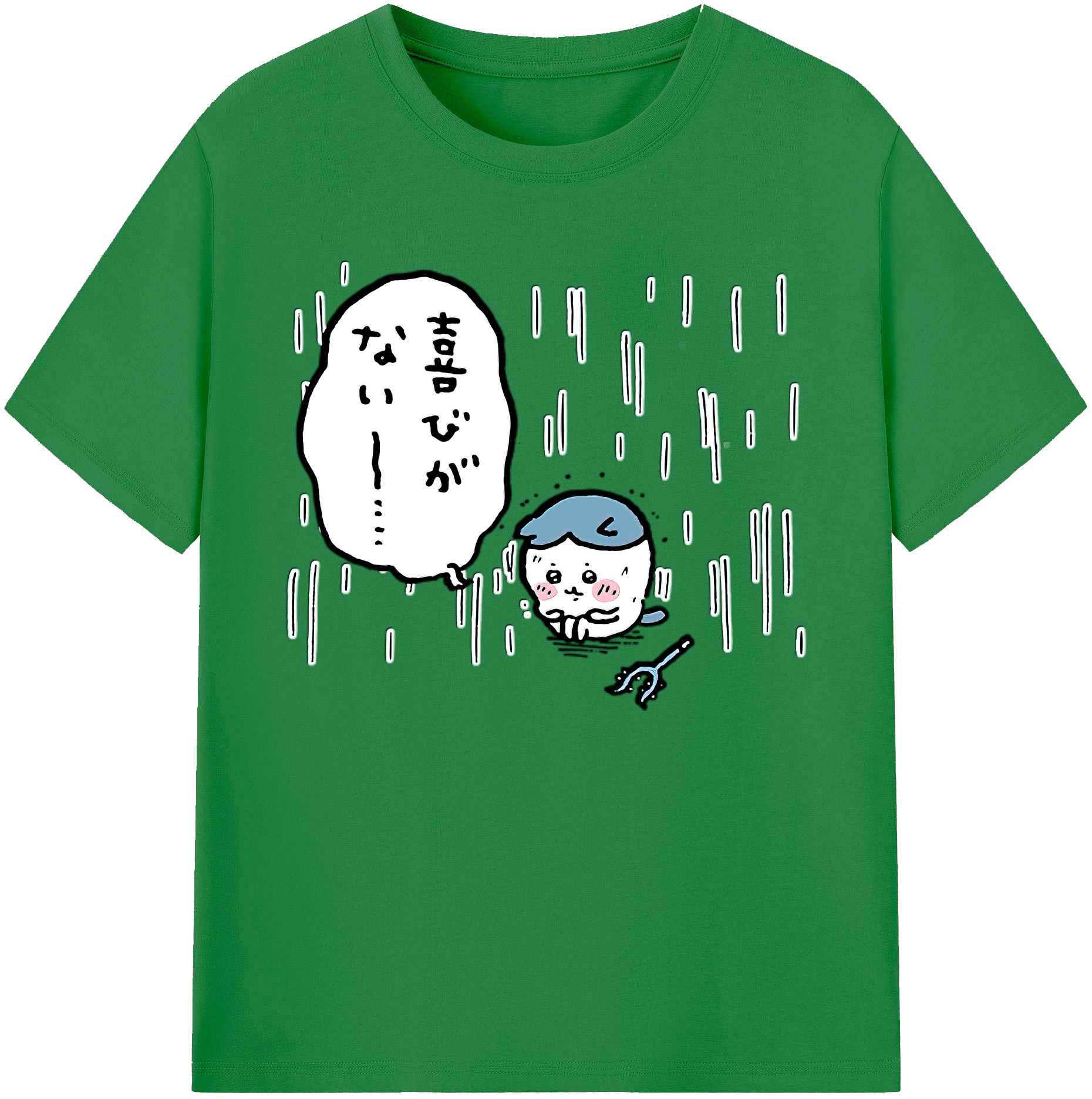 （画像用） ちいかわ ハチワレ Chii-kawa hachiware 綿100％ メンズ半袖Tシャツ｜肌触りやわらか＆通気性
