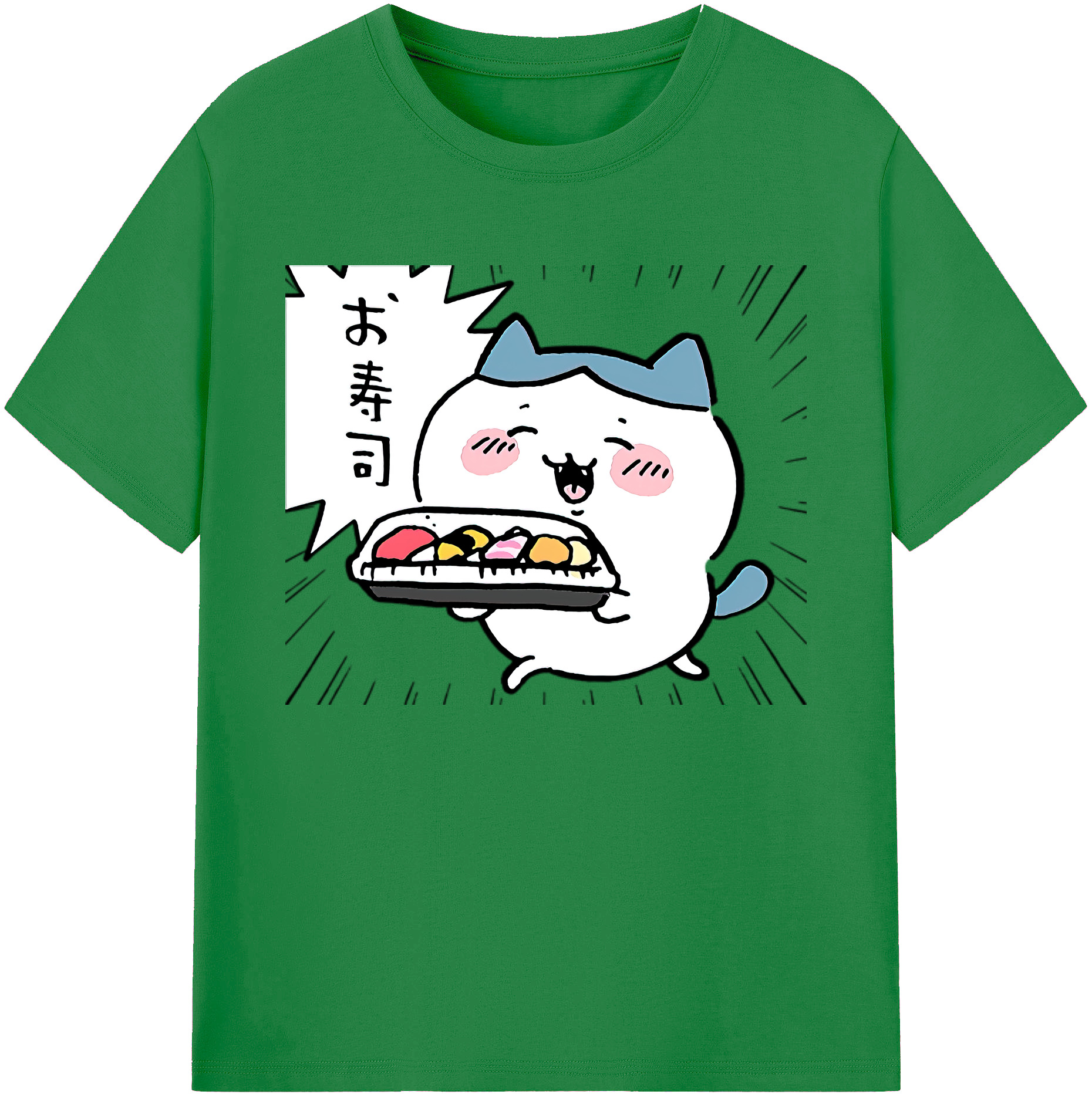 （画像用） ちいかわ ハチワレ Chii-kawa hachiware 綿100％ メンズ半袖Tシャツ｜肌触りやわらか＆通気性
