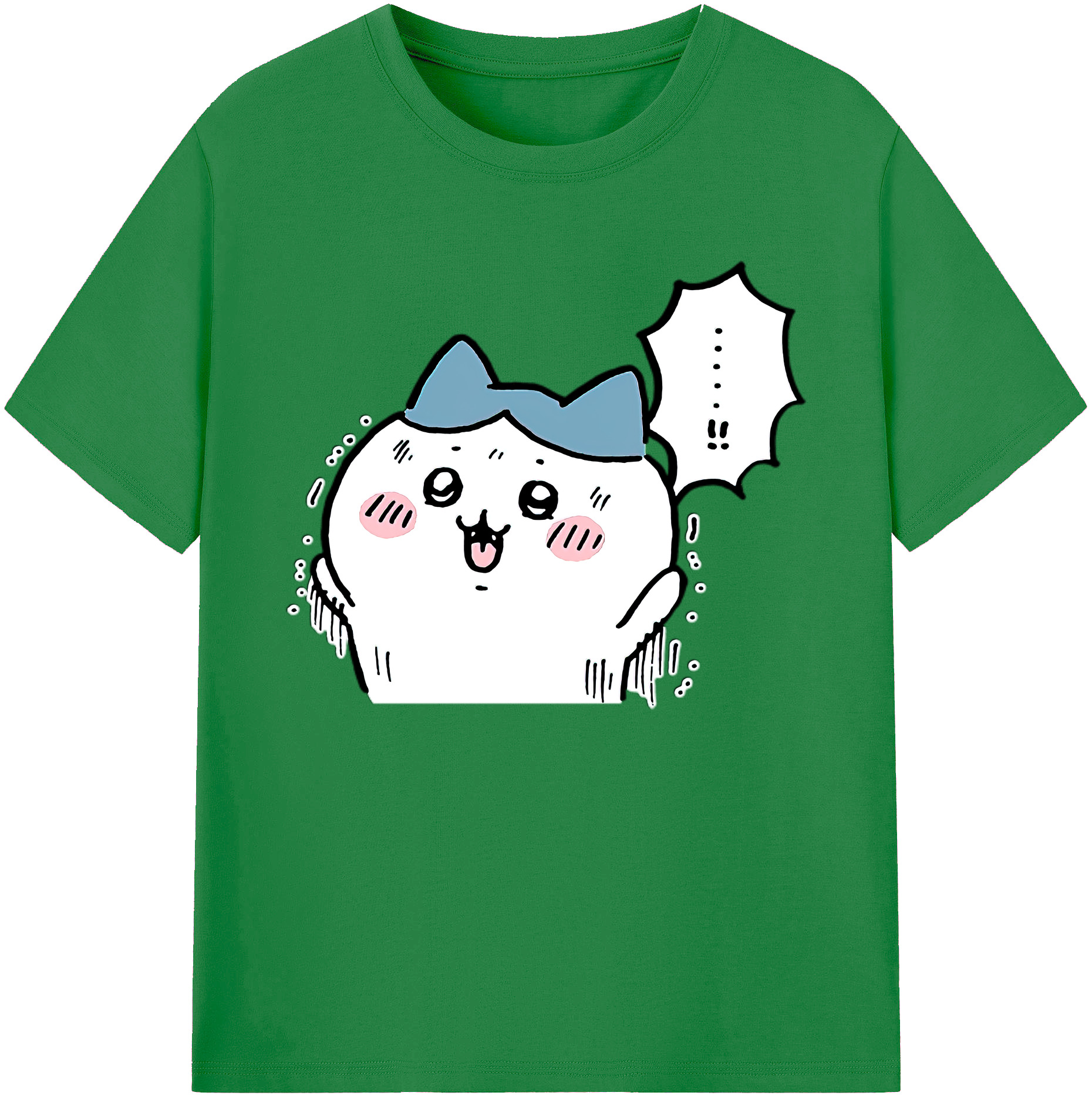 （画像用） ちいかわ ハチワレ Chii-kawa hachiware 綿100％ メンズ半袖Tシャツ｜肌触りやわらか＆通気性