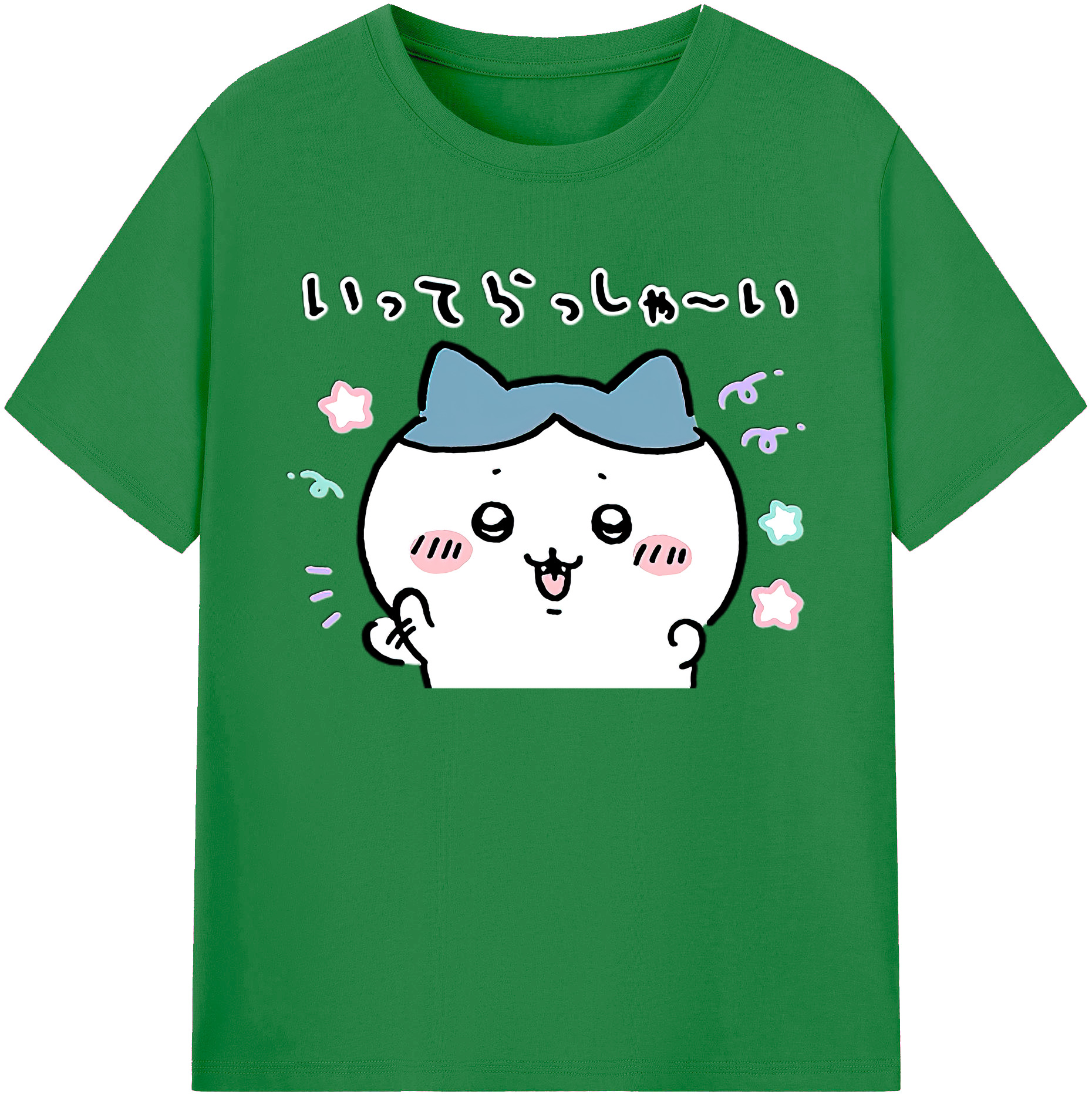 （画像用） ちいかわ ハチワレ Chii-kawa hachiware 綿100％ メンズ半袖Tシャツ｜肌触りやわらか＆通気性
