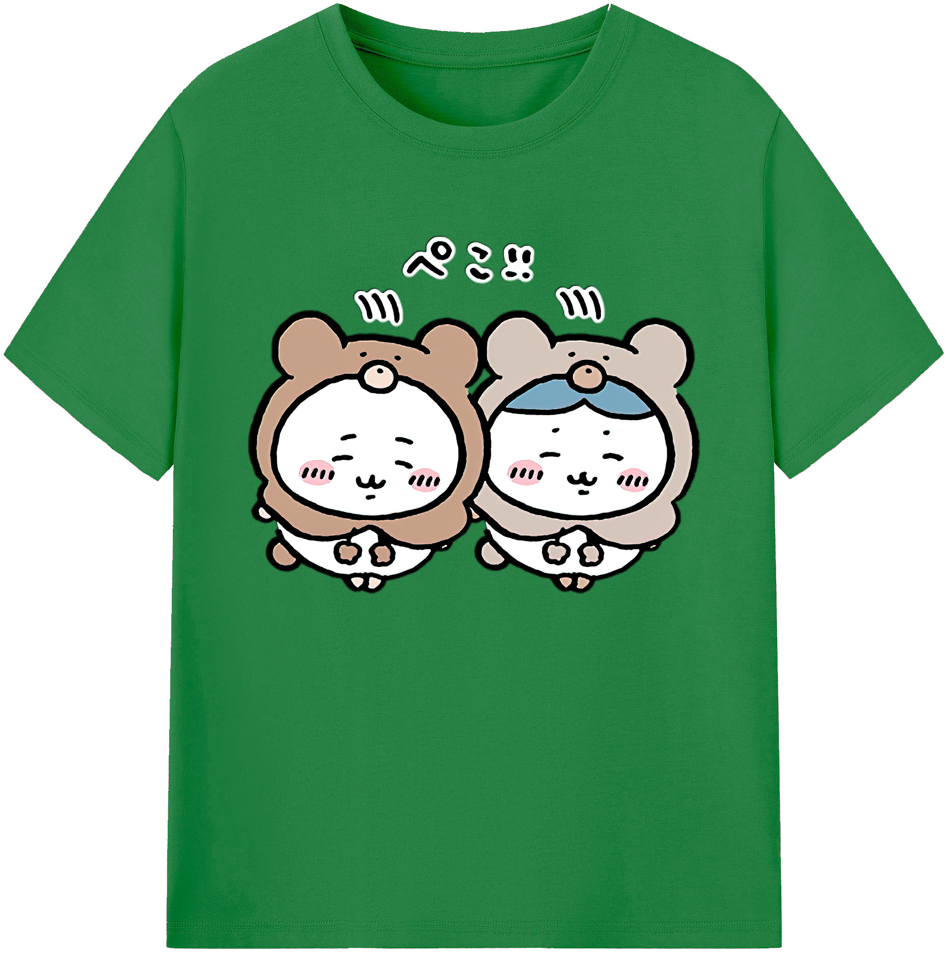 （画像用） ちいかわ ハチワレ Chii-kawa hachiware 綿100％ メンズ半袖Tシャツ｜肌触りやわらか＆通気性