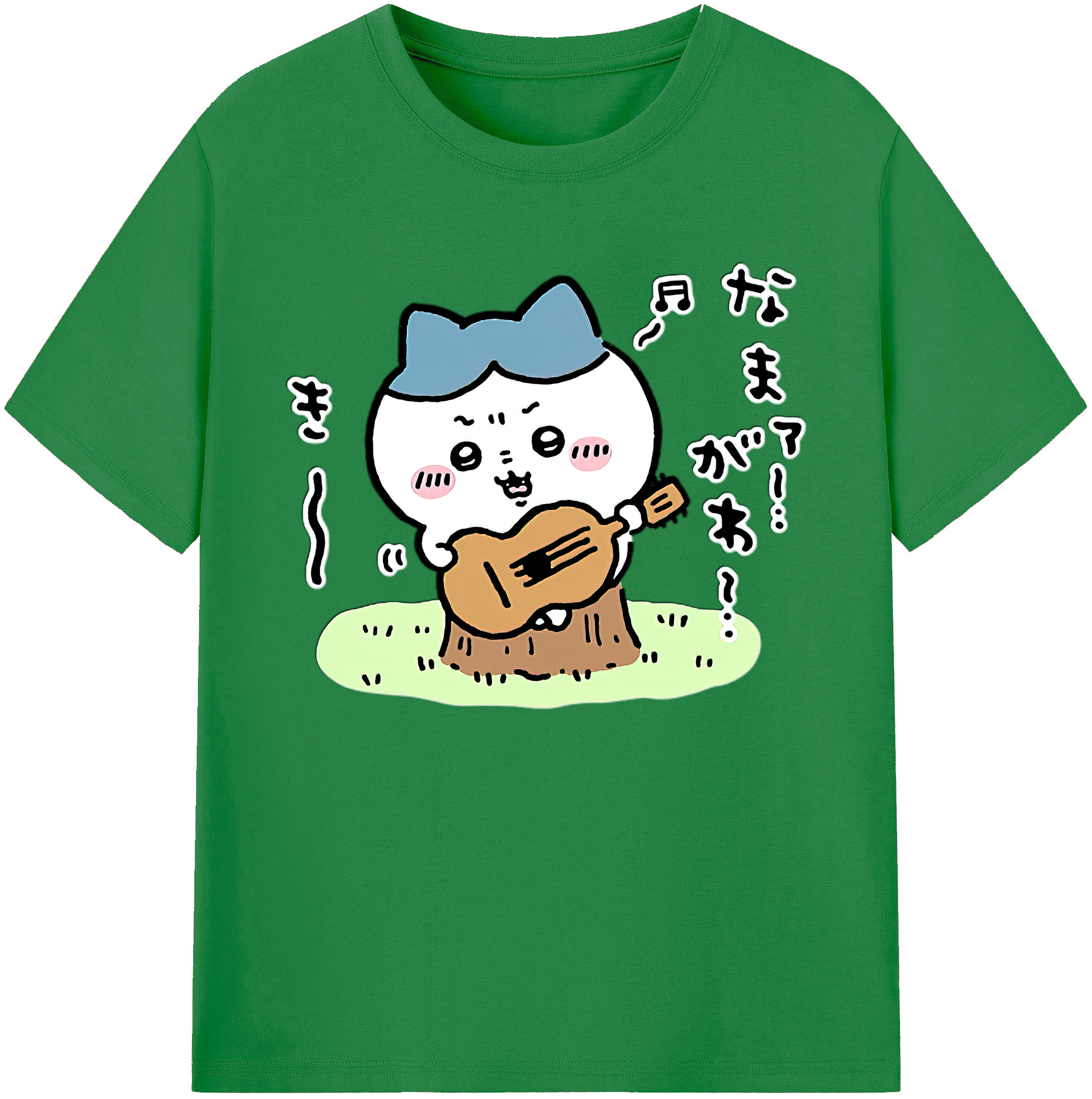 （画像用） ちいかわ ハチワレ Chii-kawa hachiware 綿100％ メンズ半袖Tシャツ｜肌触りやわらか＆通気性