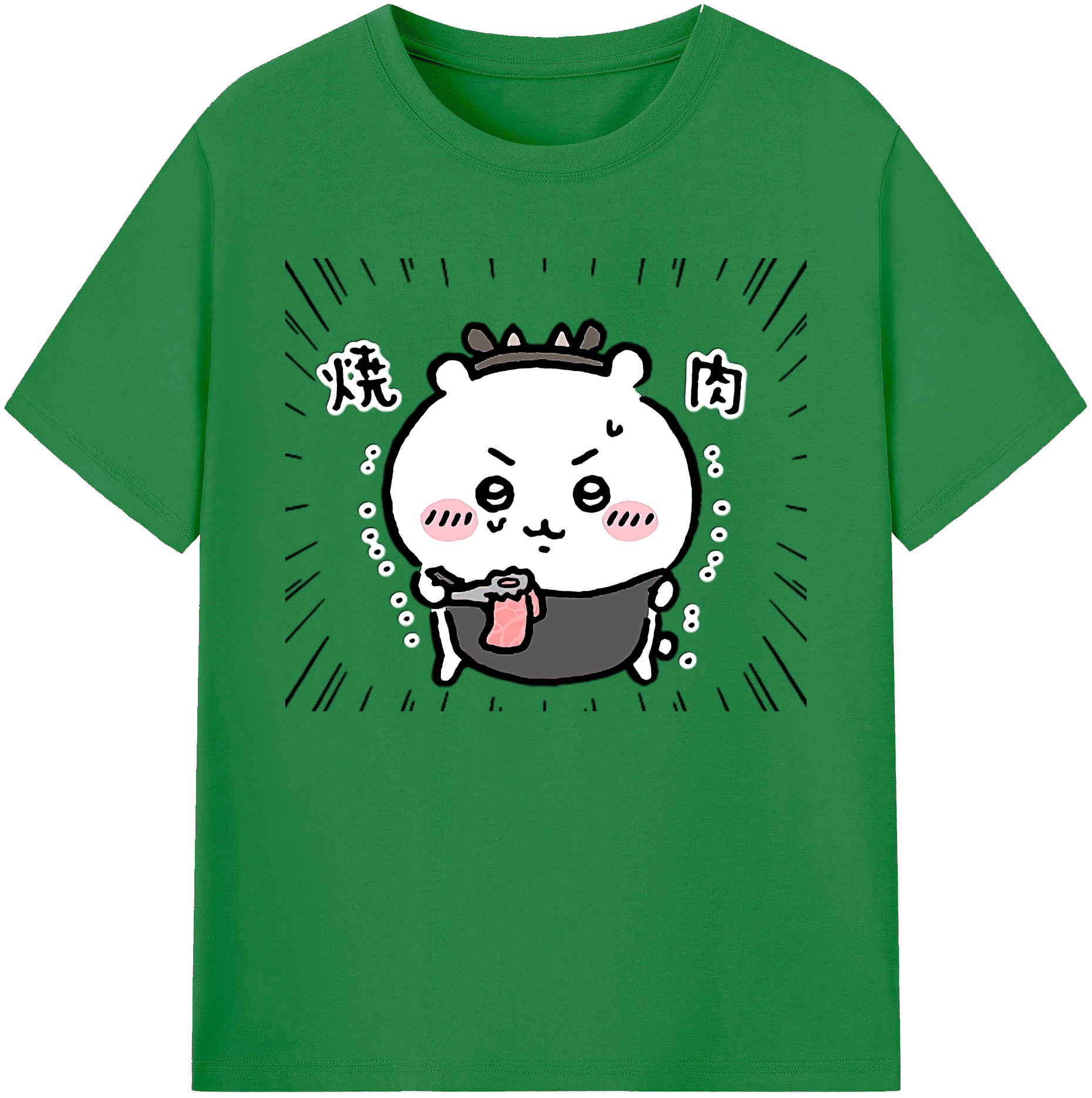 （画像用） ちいかわ ちいかわ Chii-kawa chiikawa 綿100％ メンズ半袖Tシャツ｜肌触りやわらか＆通気性