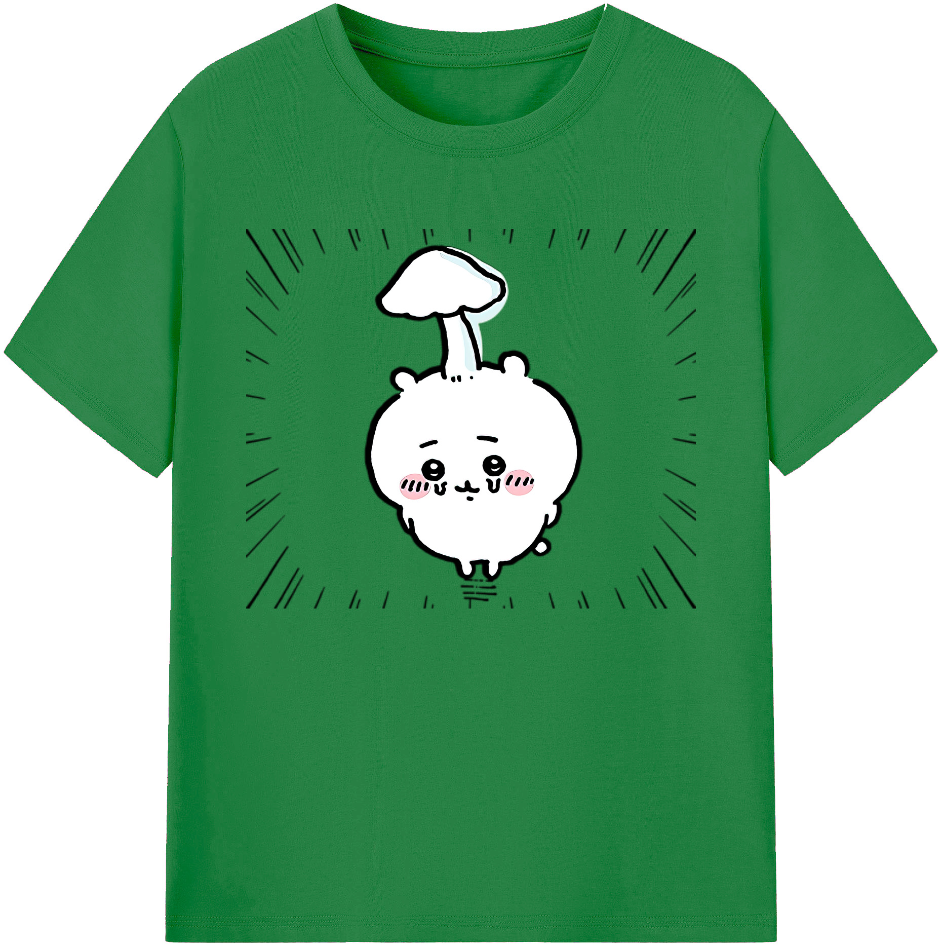 （画像用） ちいかわ ちいかわ Chii-kawa chiikawa 綿100％ メンズ半袖Tシャツ｜肌触りやわらか＆通気性