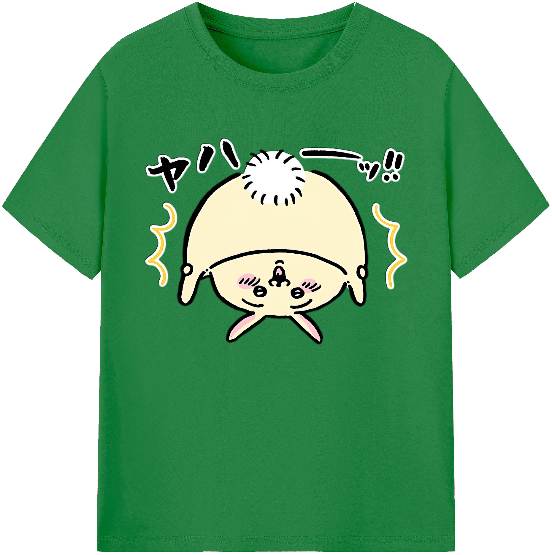 （画像用） ちいかわ うさぎ Chii-kawa usagi 綿100％ メンズ半袖Tシャツ｜肌触りやわらか＆通気性