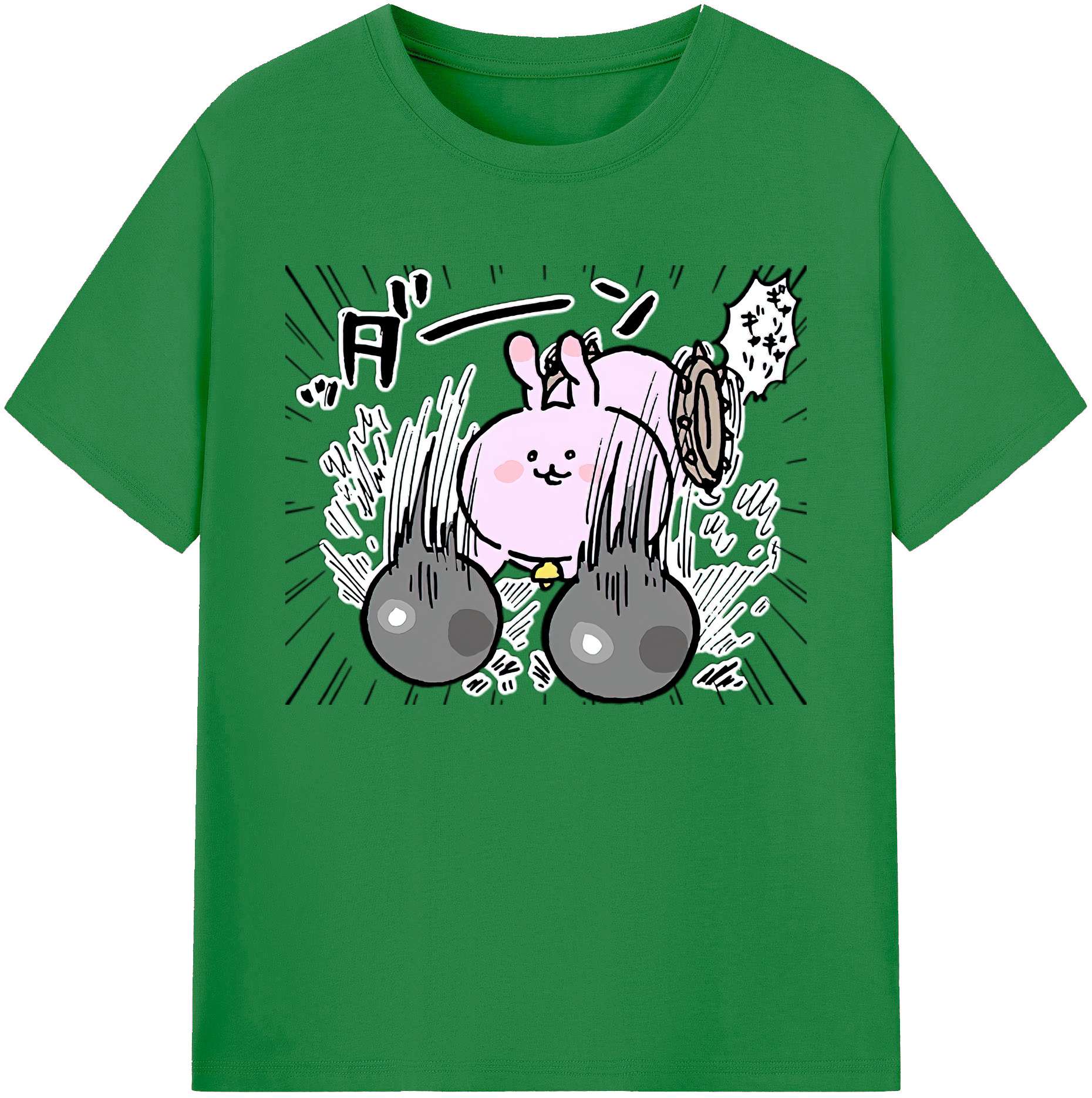 （画像用） ちいかわ うさぎ Chii-kawa usagi 綿100％ メンズ半袖Tシャツ｜肌触りやわらか＆通気性