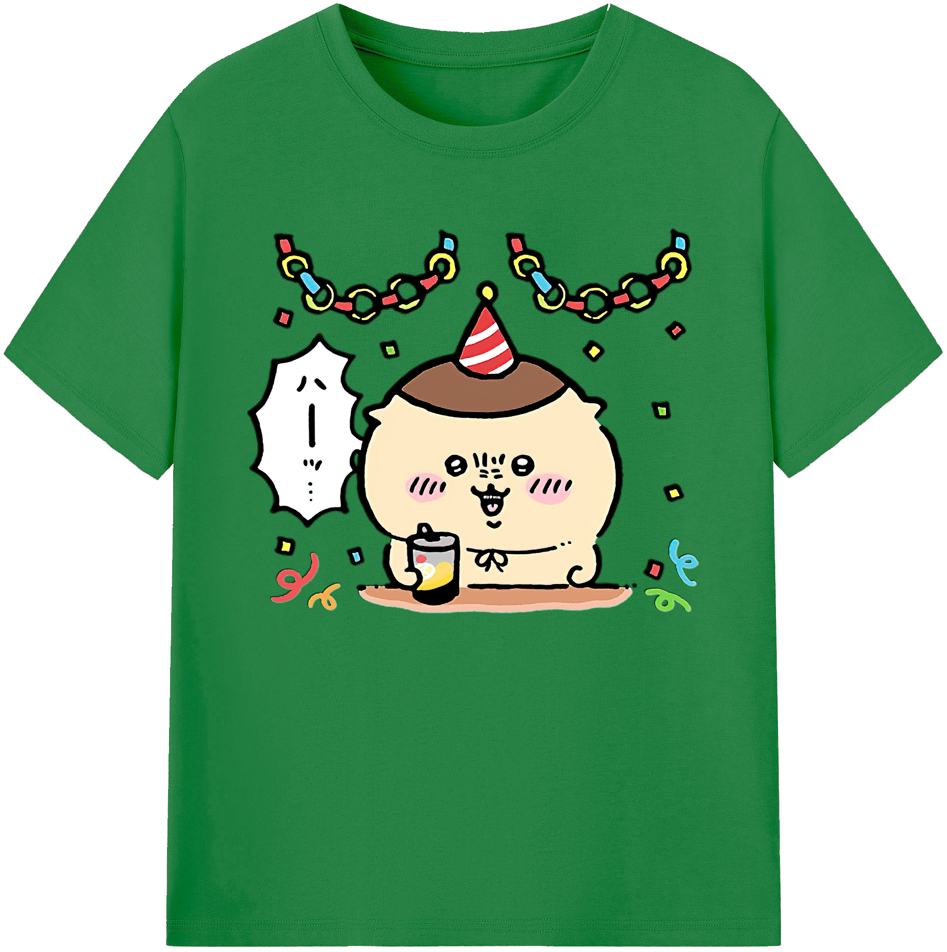 （画像用） ちいかわ くりまんじゅう Chii-kawa kuri manjū 綿100％ メンズ半袖Tシャツ｜肌触りやわらか＆通気性